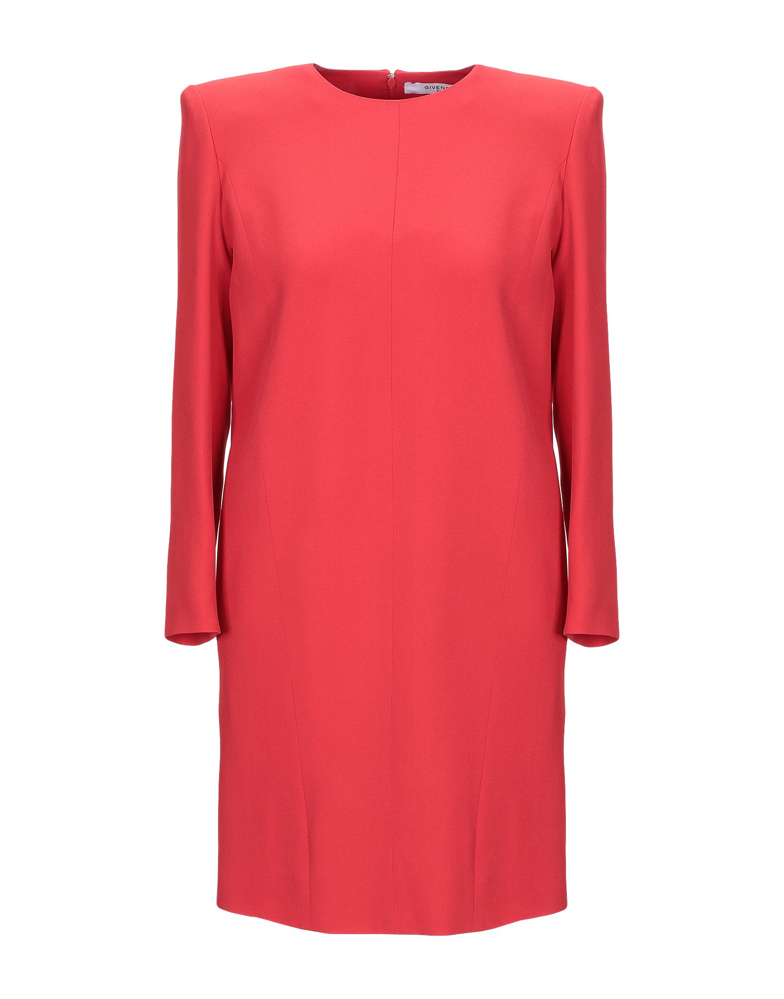 크레이프, 장식 부착 없음, 솔리드 컬러, 라운드 네크라인, 롱 슬리브, 포켓 없음, 뒤여밈, κλείσιμο με φερμουάρ, 안감있음, 스몰 핏. 이미지