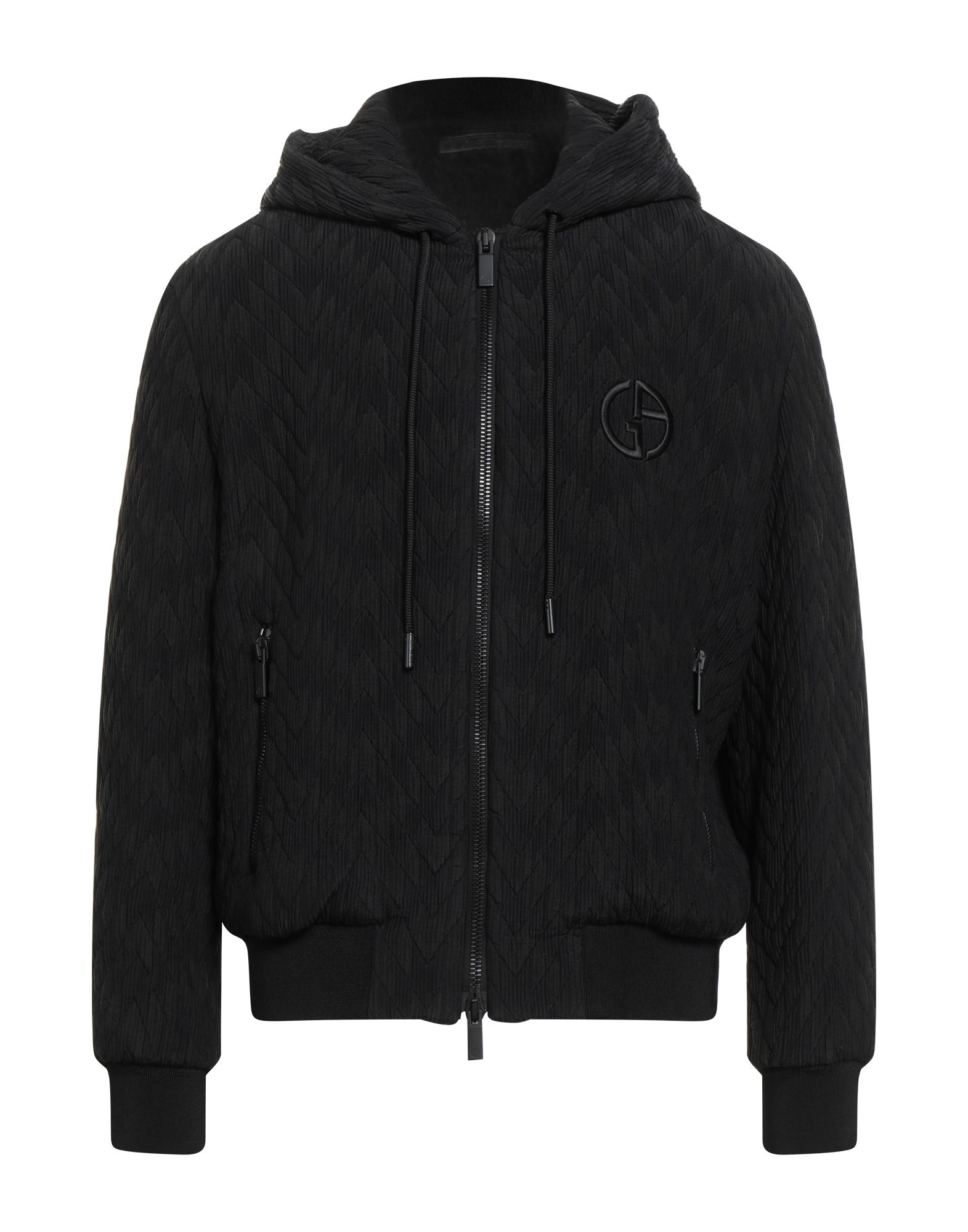 캐주얼 자켓, 우븐, 퀼팅, 자수 로고 장식, 솔리드 컬러, 후드, 롱 슬리브, 안감있음, 지퍼 여밈, 지퍼 포켓, 드라이클리닝, 표백 금지, 건조기 사용불가. 이미지