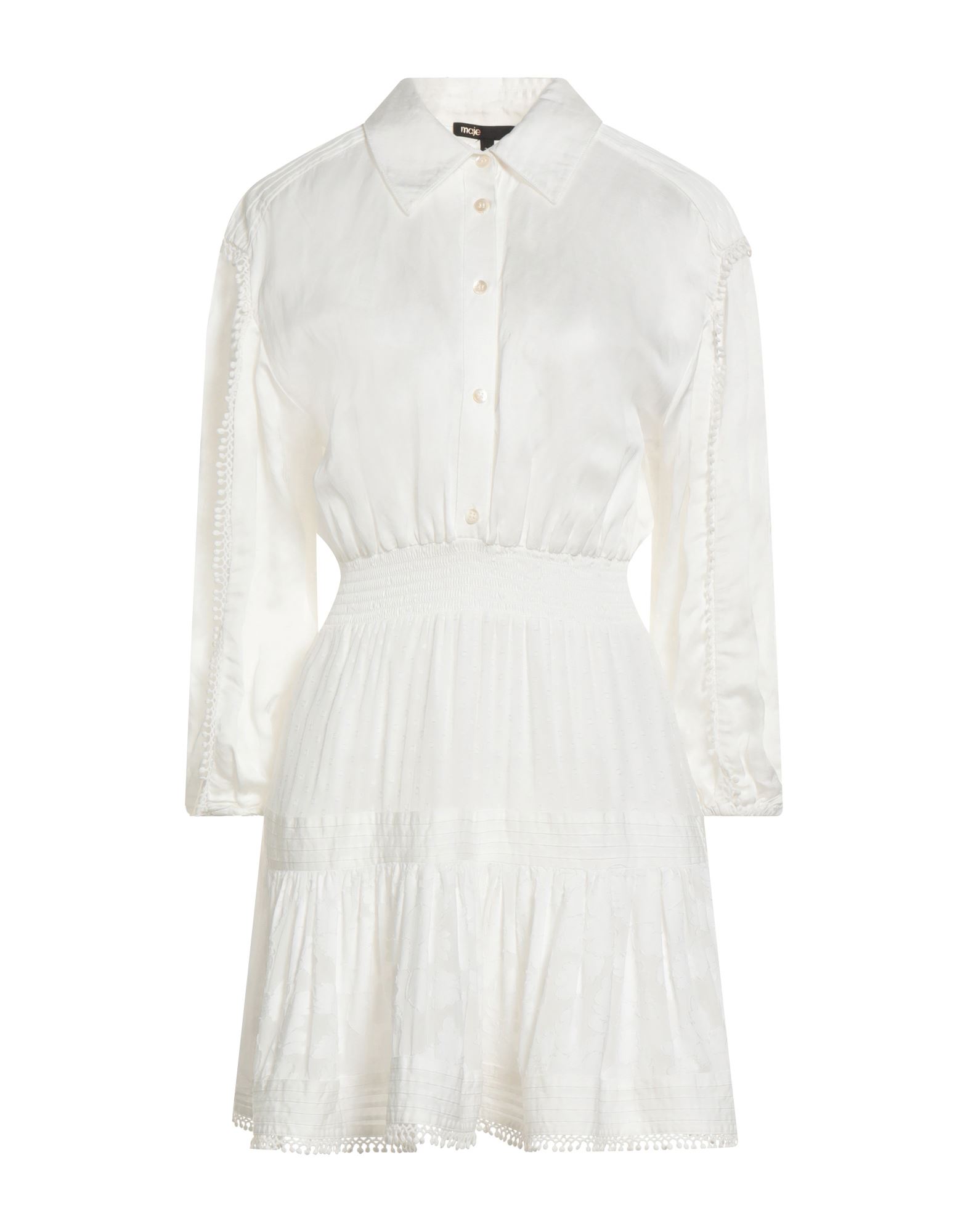 셔츠 드레스, 우븐, 조젯, 솔리드 컬러, 장식 부착 없음, 클래식 칼라, 롱 슬리브, 부분적으로 안감 처리한 내부, 버튼 여밈, 손세탁 또는 드라이클리닝, 표백 금지, 건조기 사용불가. 이미지