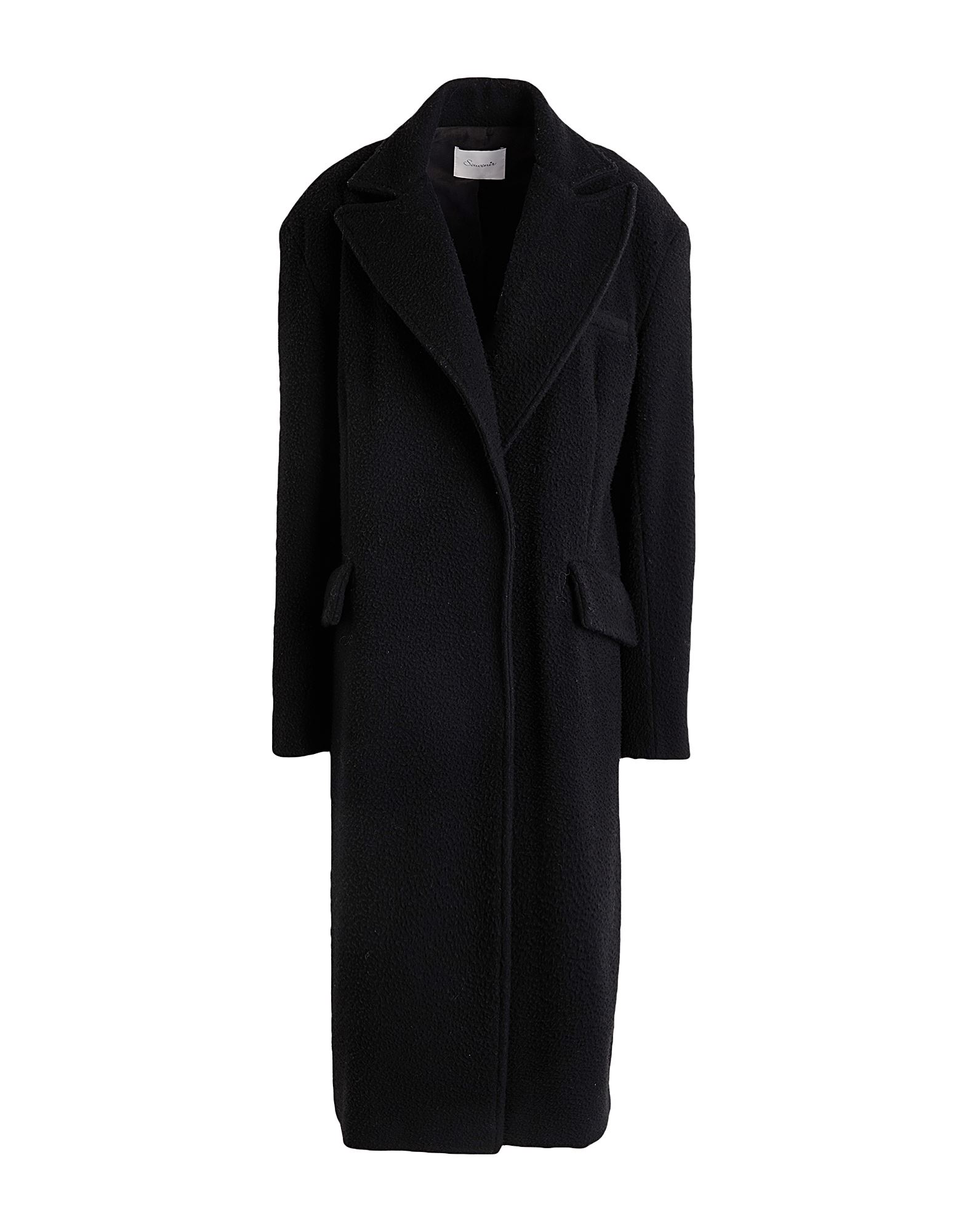 싱글 브레스티드 코트, 펠트, 브랜드 로고, 솔리드 컬러, 라펠, 롱 슬리브, 안감있음, 포켓 1개, 플랩 포켓, 백 슬릿, 드라이클리닝, 표백 금지, 건조기 사용불가, 편안함과 우아함이 결합된 격식을 갖춘 세련된 포멀 오피스 룩. 이미지