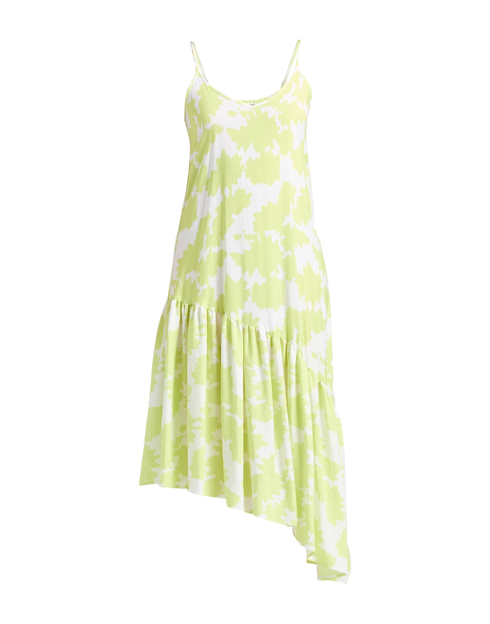 비대칭 디자인 드레스, 트윌, 투톤 패턴, 장식 부착 없음, 딥 네크라인, 슬리브리스, 안감없음, 포켓 없음, 세탁기로 세탁, 표백 금지, 건조기 사용불가. 이미지