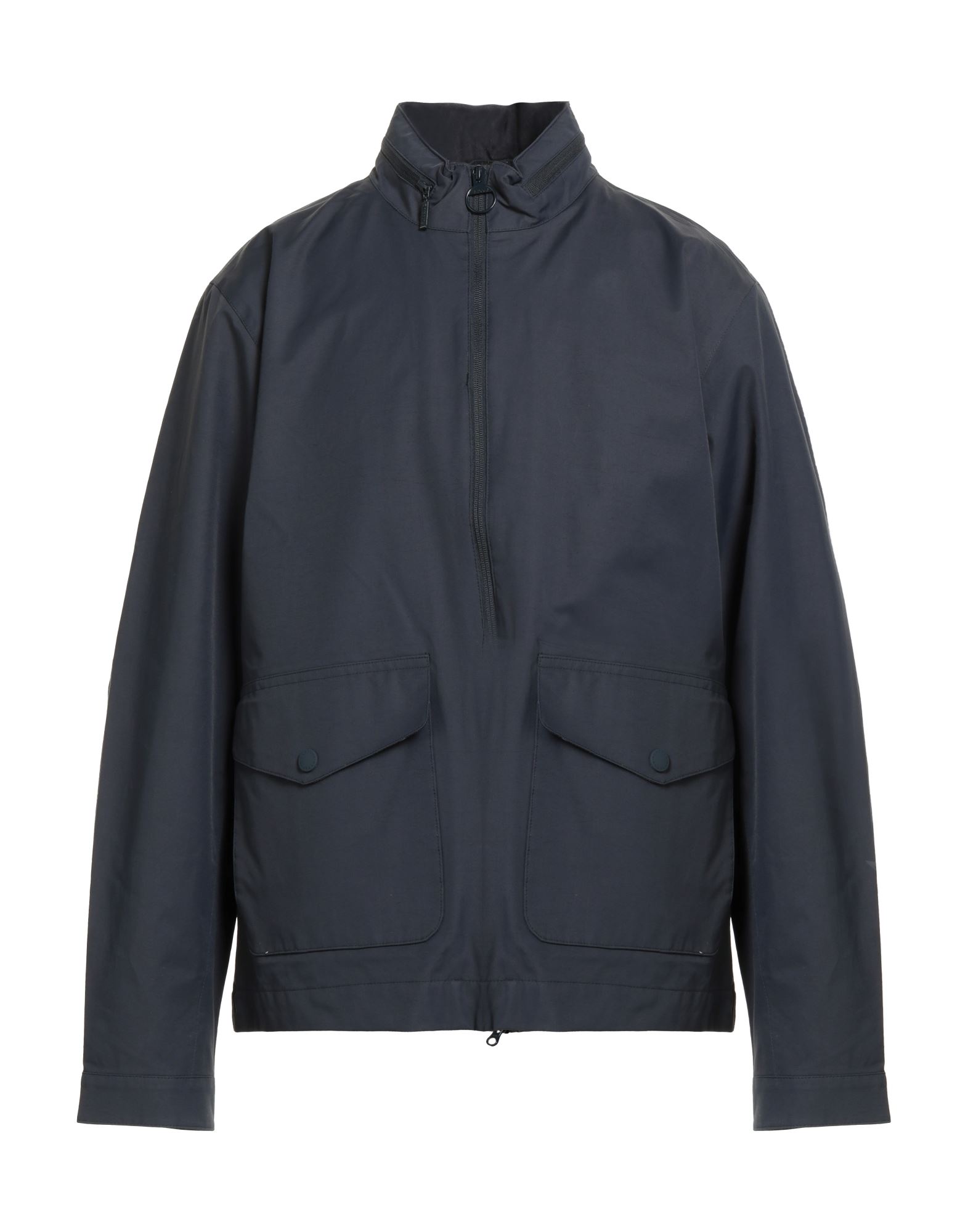 윈드브레이커, 테크니컬 패브릭, 통기성 원단, 솔리드 컬러, 자수 로고 장식, 후드, 싱글브레스티드, 롱 슬리브, 스냅버튼 커프스, 안감있음, 지퍼 여밈, 플랩 포켓, 방수, 세탁기 세탁 또는 드라이클리닝, 표백 금지, 건조기 사용불가. 이미지