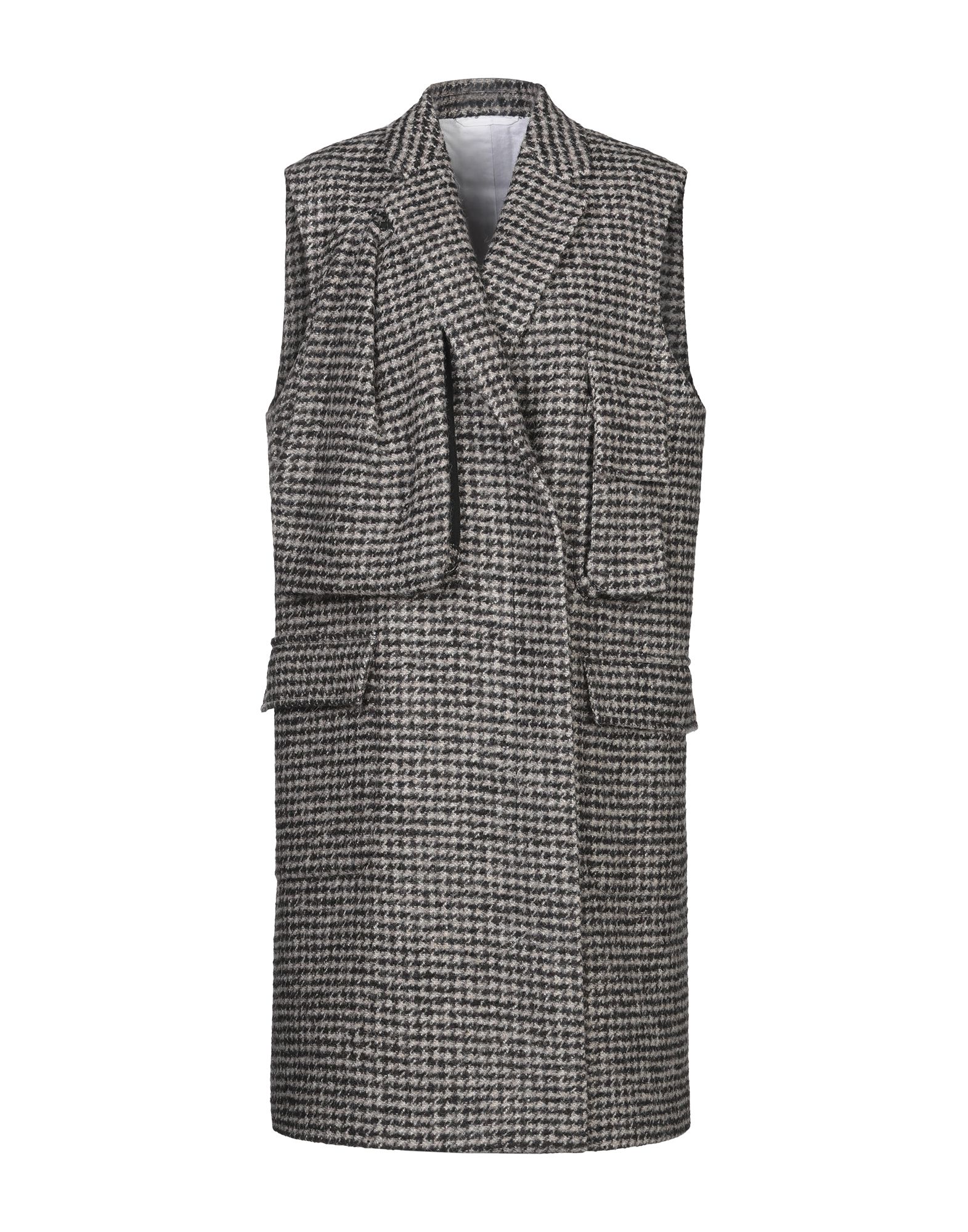 플란넬, 장식 부착 없음, 투톤 패턴, 싱글브레스티드, 버튼 여밈, 라펠, 멀티 포켓, 슬리브리스, 안감있음. 이미지