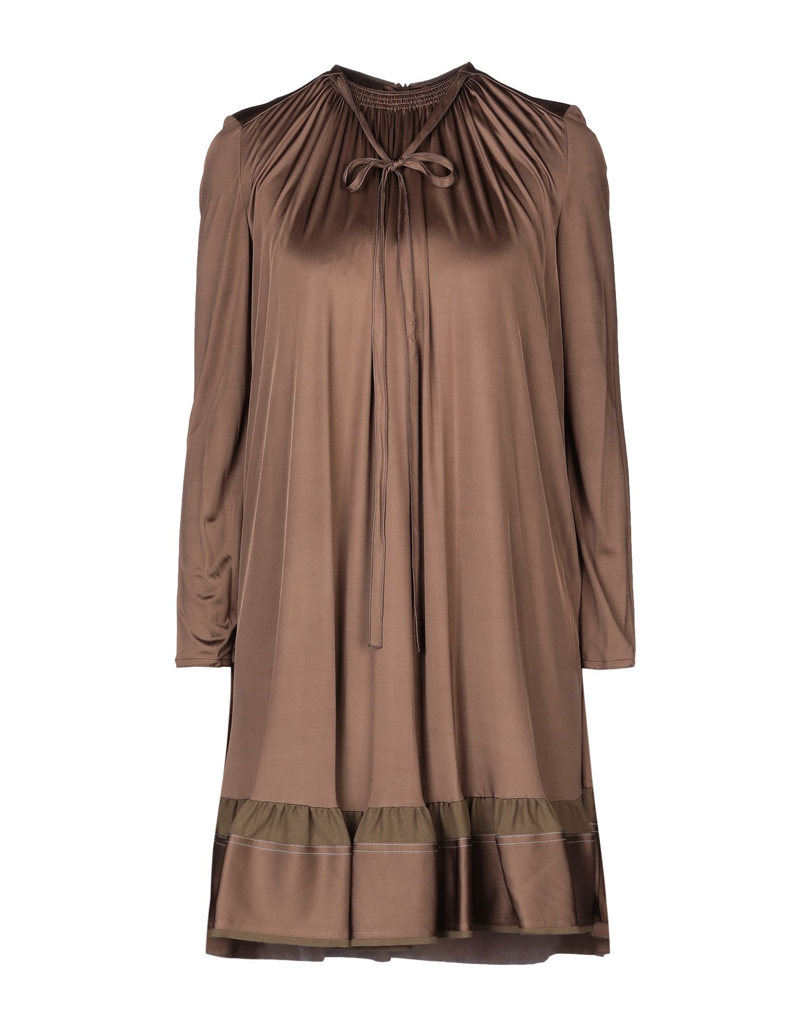 저지, 레이스업, 솔리드 컬러, 라운드 네크라인, 롱 슬리브, 포켓 없음, 뒤여밈, κλείσιμο με φερμουάρ, 안감있음, 라지 핏. 이미지