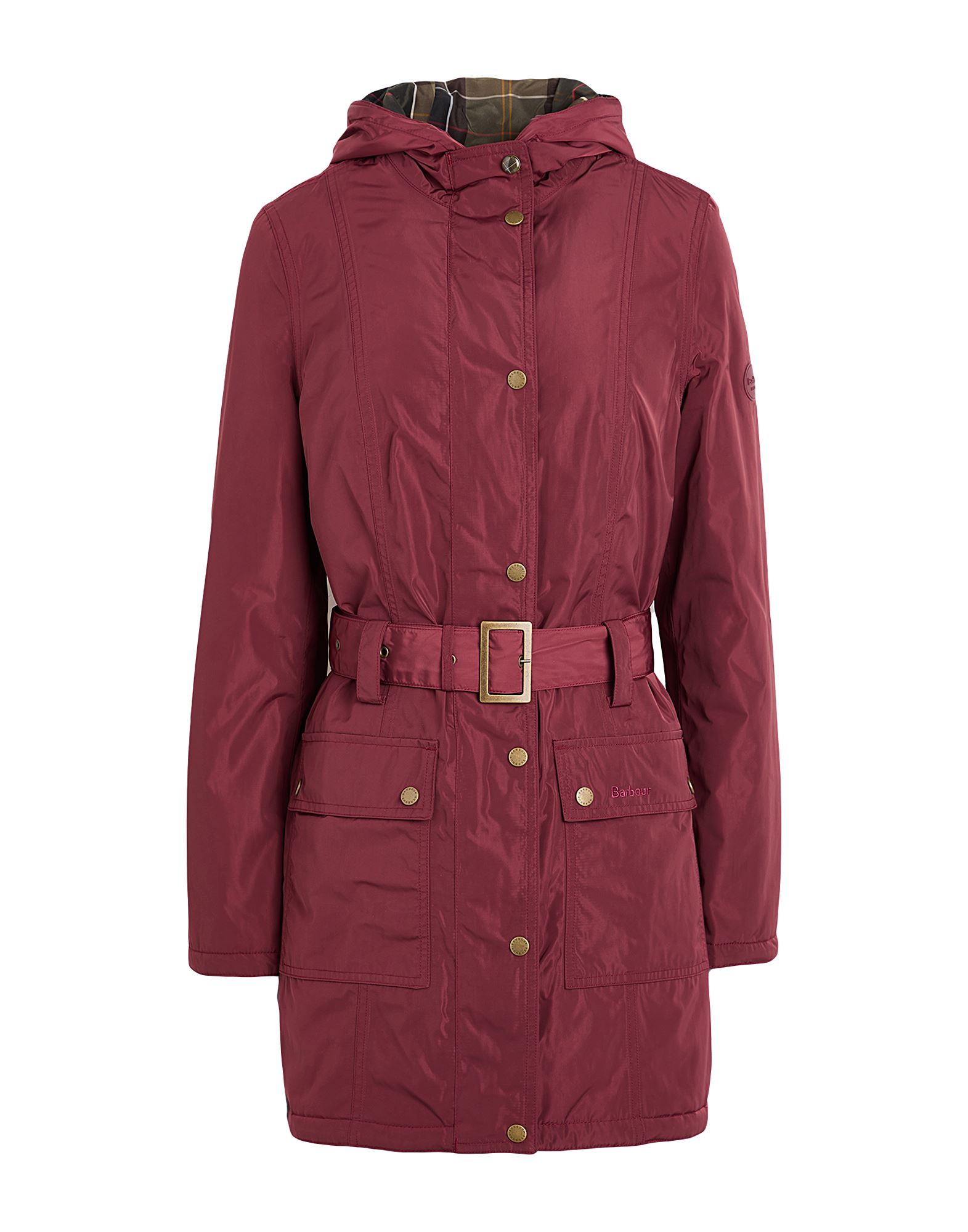 캐주얼 자켓, 테크니컬 패브릭, 솔리드 컬러, 벨트, 브랜드 로고, 후드, 롱 슬리브, 안감있음, 지퍼 여밈, 스냅버튼 여밈, 패치 포켓, 세탁기 세탁 또는 드라이클리닝, 표백 금지, 건조기 사용불가, 이 브랜드는 사이즈가 작게 나옵니다. 이미지