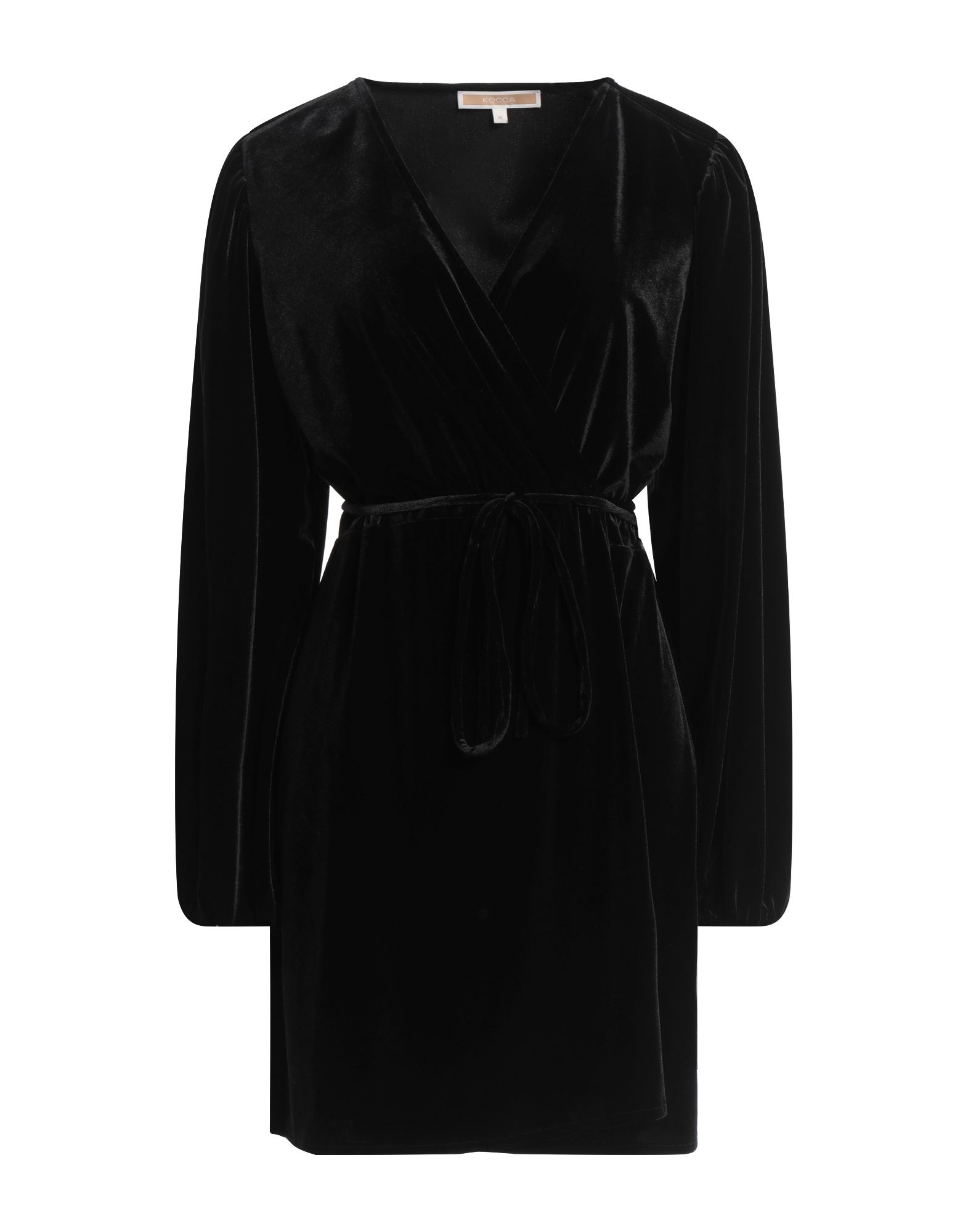 랩 드레스, 셔닐, 솔리드 컬러, 장식 부착 없음, 딥 네크라인, 롱 슬리브, 안감없음, 타이 여밈, 포켓 없음, 스트레치, 손세탁 또는 드라이클리닝, 표백 금지, 건조기 사용불가. 이미지