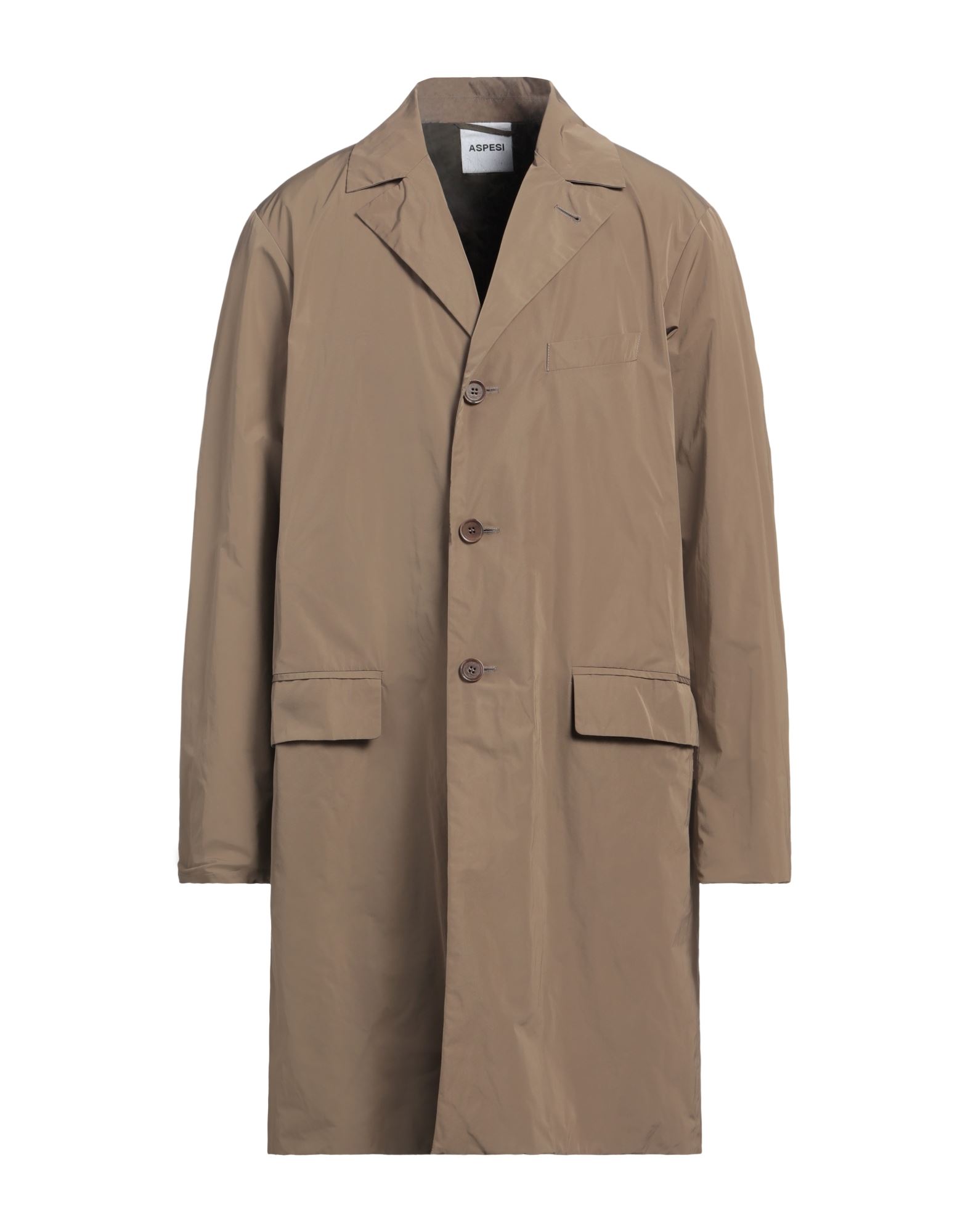 롱 자켓, 테크니컬 패브릭, 솔리드 컬러, 장식 부착 없음, 라펠, 싱글브레스티드, 롱 슬리브, 안감있음, 버튼 여밈, 멀티 포켓, 백 슬릿, 세탁기 세탁 또는 드라이클리닝, 표백 금지, 건조기 사용가능. 이미지