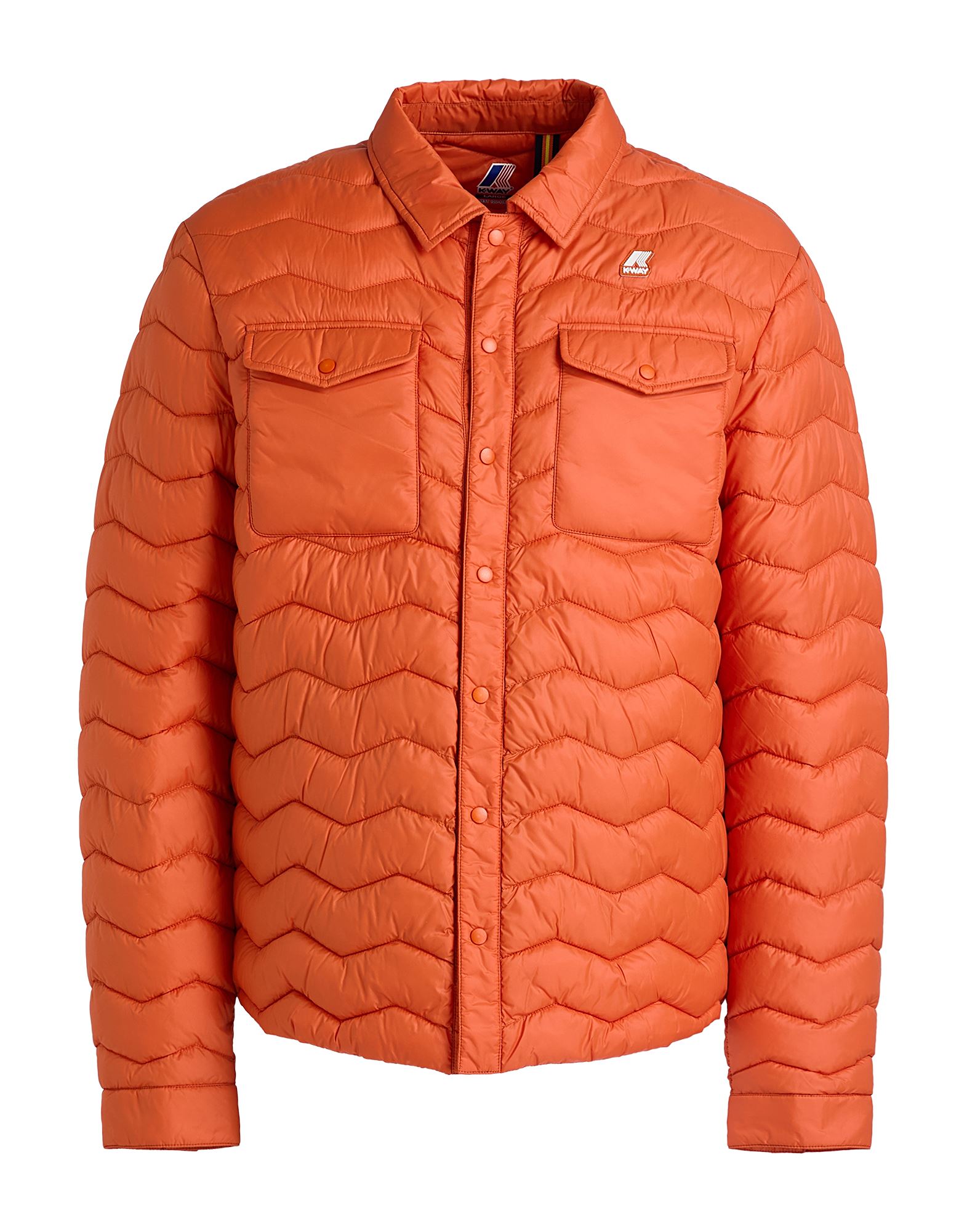 퀼팅 자켓, 테크니컬 패브릭, 퀼팅, 솔리드 컬러, 장식 부착 없음, 싱글브레스티드, 롱 슬리브, 합성 충전재, 스냅버튼 여밈, 세탁기 세탁 또는 드라이클리닝, 건조기 사용불가. 이미지