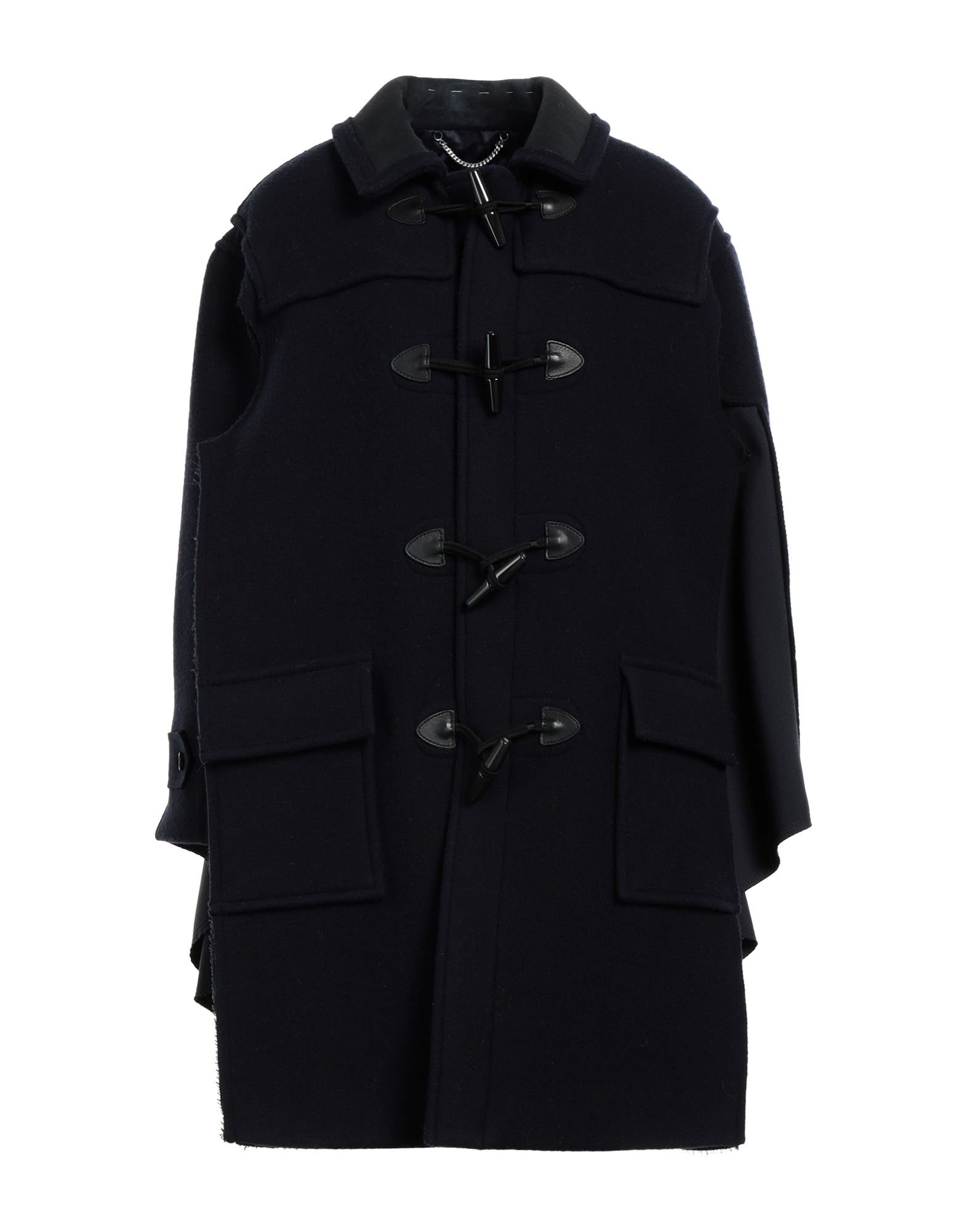 케이프, 울, 장식 부착 없음, 솔리드 컬러, 클래식 칼라, 싱글브레스티드, 슬리브리스, 부분적으로 안감 처리한 내부, 토글 여밈, 플랩 포켓, 동물성 비섬유 자재 함유, 드라이클리닝, 표백 금지, 건조기 사용불가. 이미지