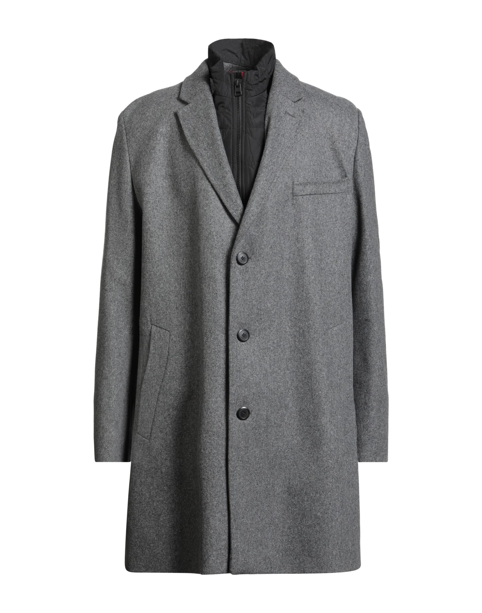 싱글 브레스티드 코트, 펠트, 테크니컬 패브릭, 퀼팅, 장식 부착 없음, 투톤 패턴, 라펠, 롱 슬리브, 안감있음, 버튼 여밈, 지퍼 여밈, 포켓 1개, 슬릿 포켓, 백 슬릿, 드라이클리닝, 표백 금지, 건조기 사용불가, 이 브랜드는 사이즈가 작게 나옵니다. 이미지