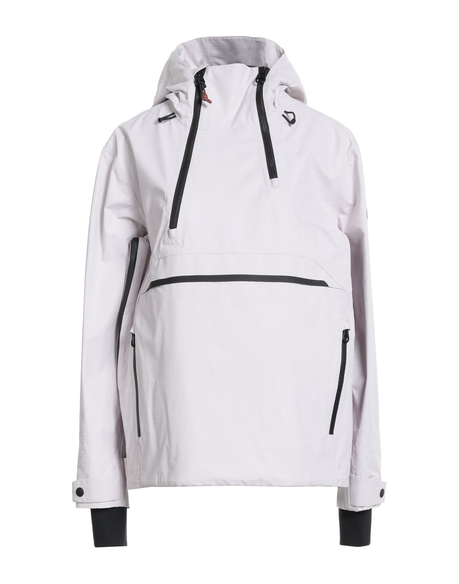 캐주얼 자켓, 우븐, 브랜드 로고, 솔리드 컬러, 후드, 롱 슬리브, 안감없음, 지퍼 포켓, 지퍼 포켓, 드라이클리닝, 표백 금지, 건조기 사용불가. 이미지