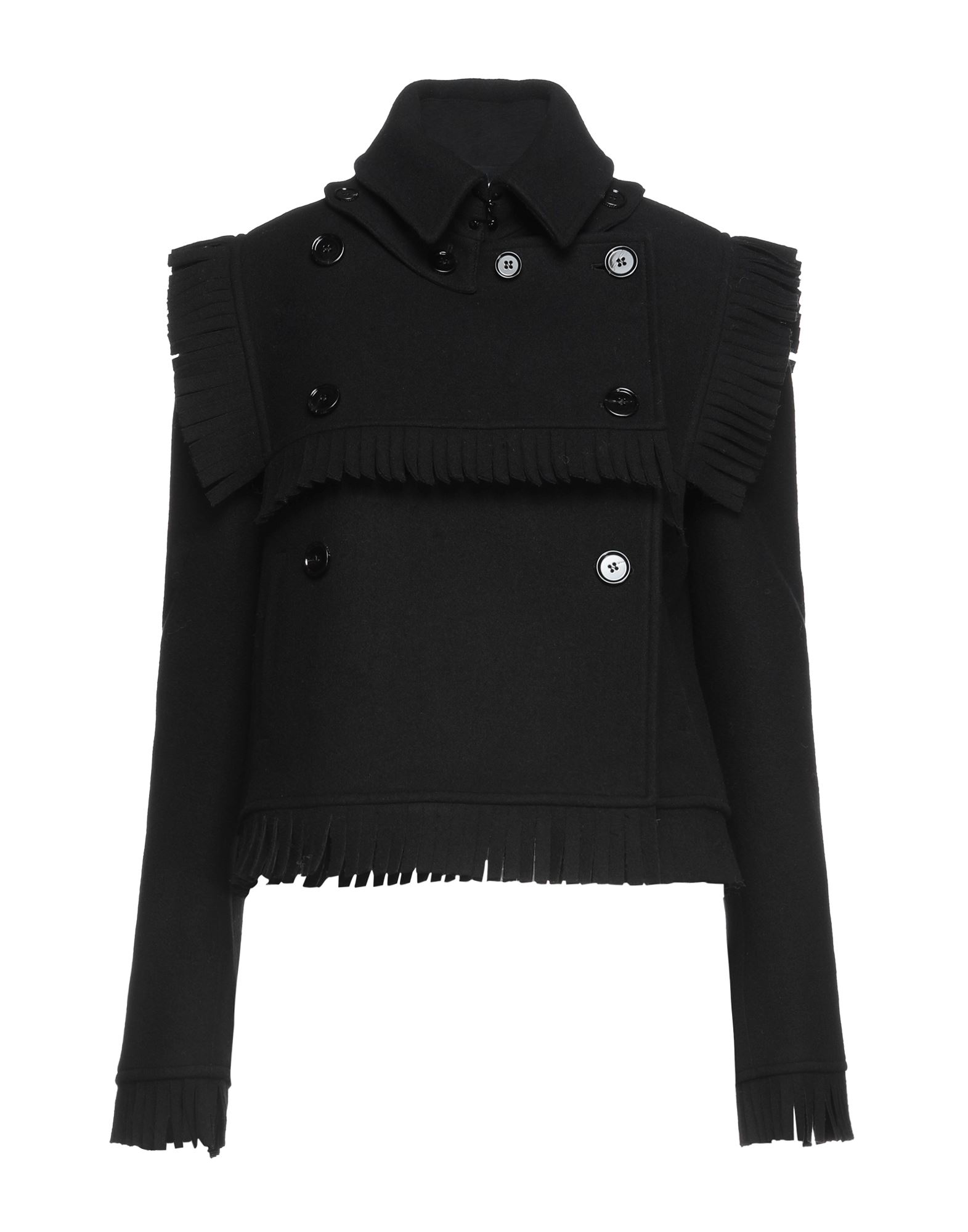 플란넬, 디테쳐블 디테일, 프린지, 솔리드 컬러, 클래식 칼라, 더블브레스티드, 롱 슬리브, 안감있음, 멀티 포켓, 스트레치. 이미지