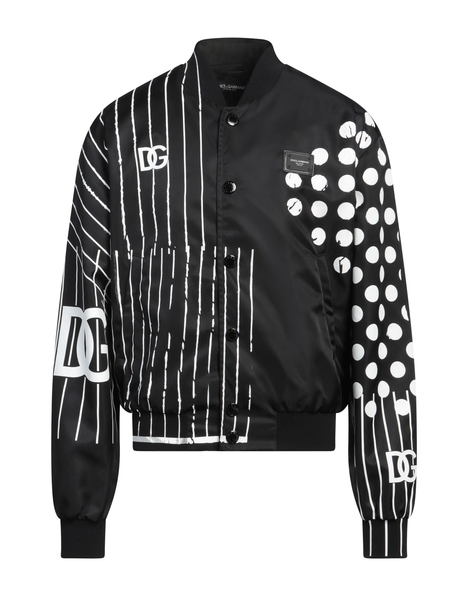 바시티 자켓, 테크니컬 패브릭, 투톤 패턴, 브랜드 로고, v 네크라인, 싱글브레스티드, 롱 슬리브, 안감있음, 스냅버튼 여밈, 멀티 포켓, 세탁기로 세탁, 표백 금지, 건조기 사용불가. 이미지