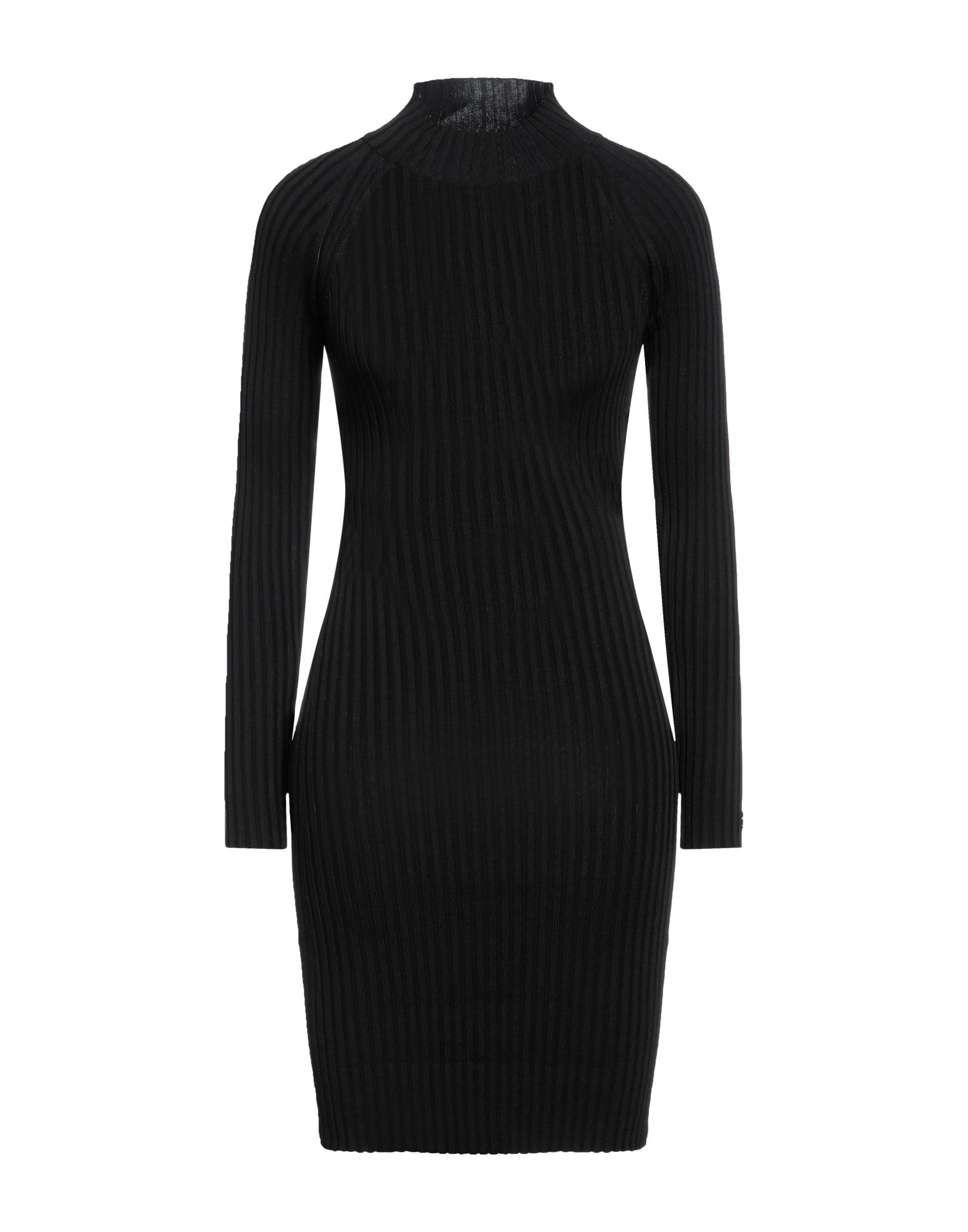 니트 소재, 리브(rib) 조직, 라이트웨이트 니트, 장식 부착 없음, 솔리드 컬러, 터틀넥, 롱 슬리브, 안감없음, 포켓 없음, 펜슬 스커트. 이미지