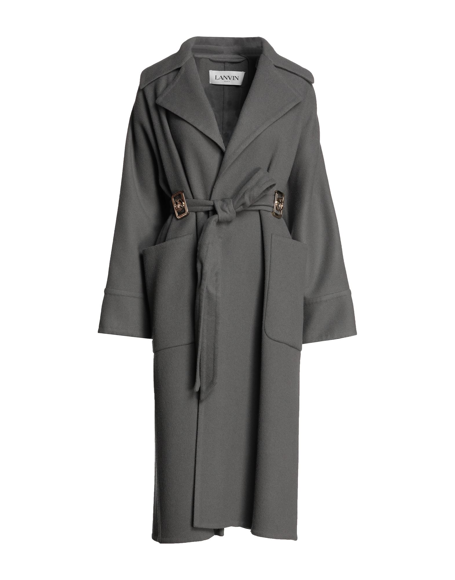 벨티드 코트, 플란넬, 새시, 메탈 디테일, 장식 디테일 솔리드 컬러, 라펠, 롱 슬리브, 안감없음, 새시 웨이스트라인, 멀티 포켓, 이 브랜드는 사이즈가 크게 나옵니다. 이미지