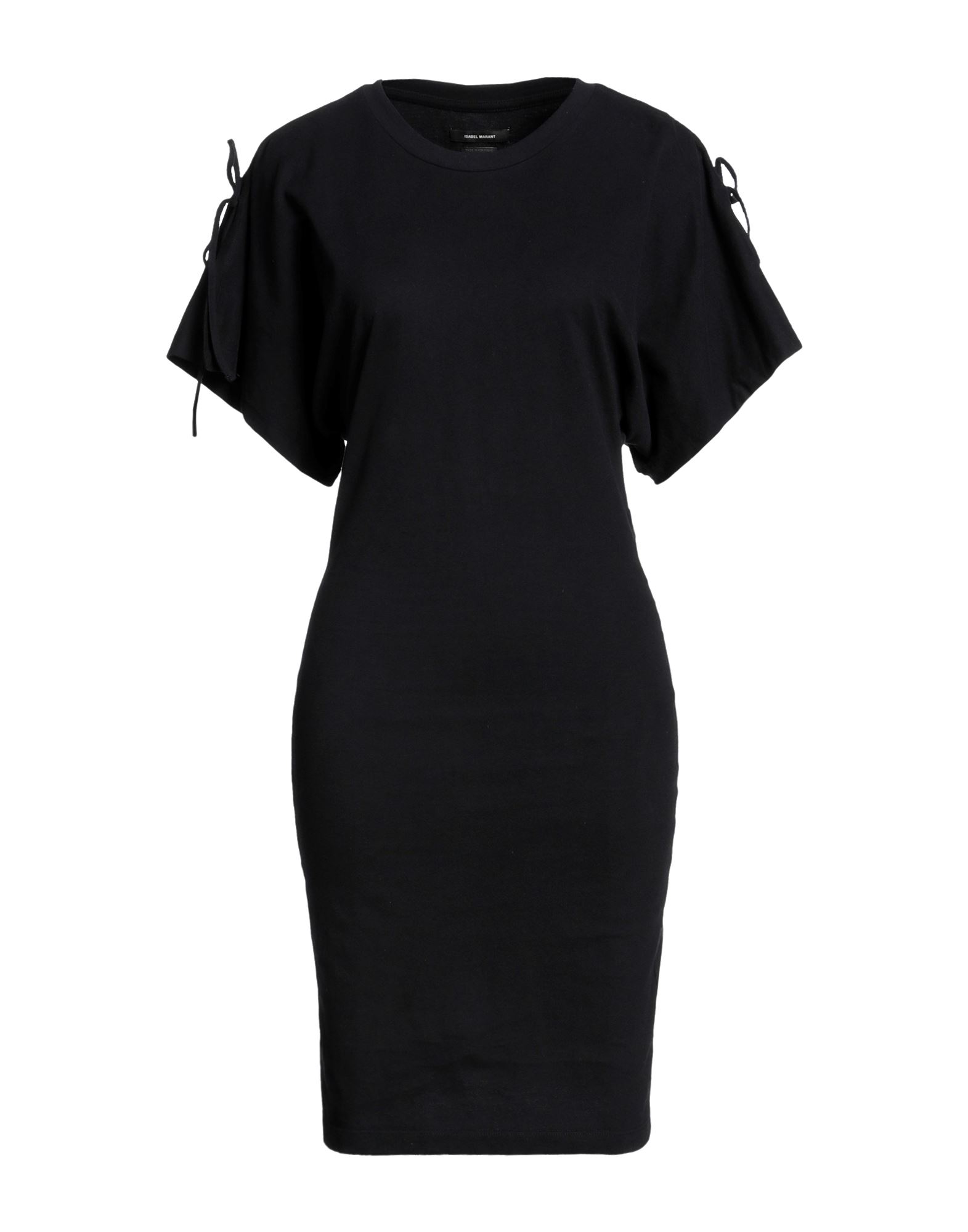 플리스, 레이스업, 솔리드 컬러, 라운드 네크라인, 쇼트 슬리브, 포켓 없음, 프렌치 테리 소재 내부, 펜슬 스커트. 이미지