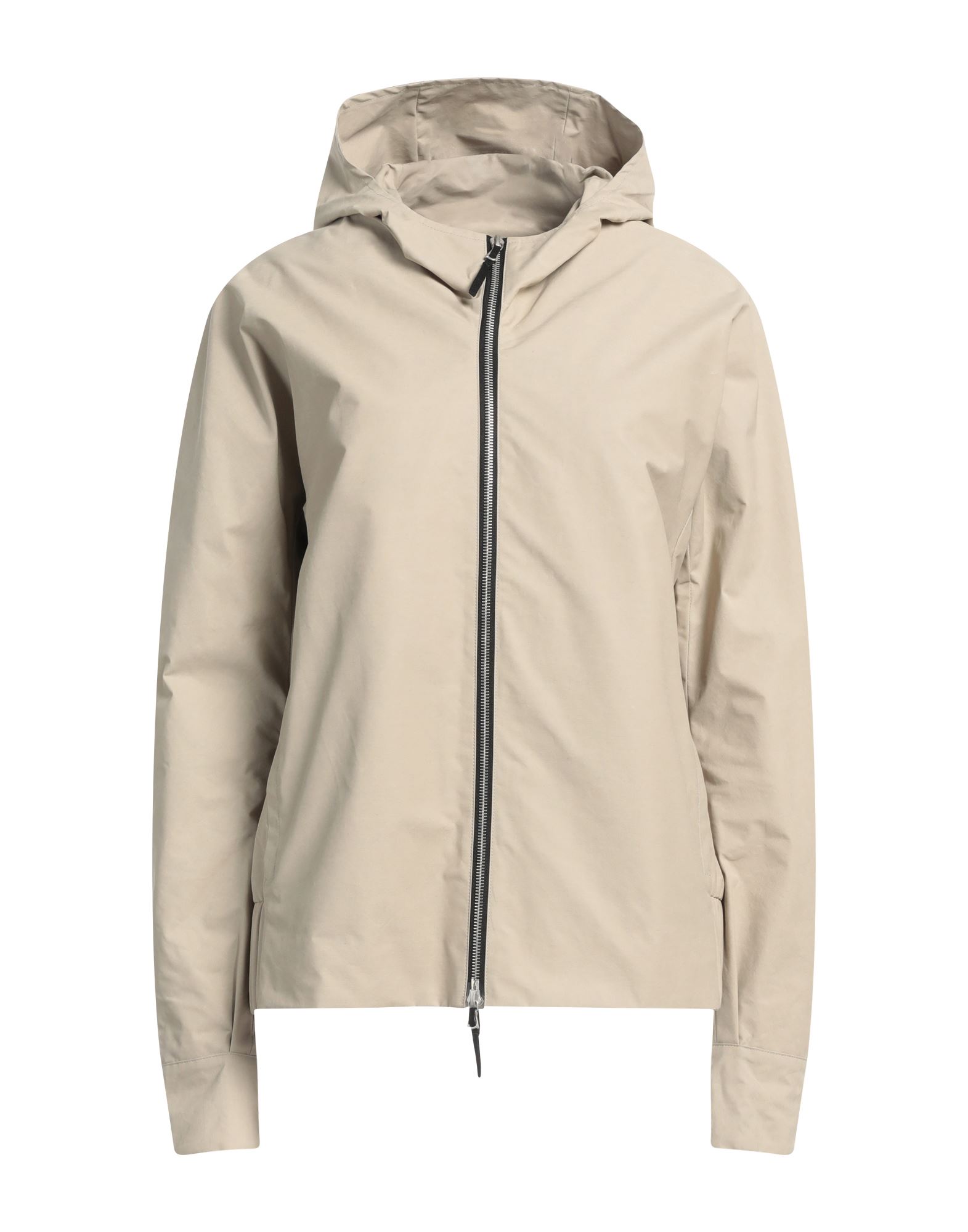 테크니컬 패브릭, 장식 부착 없음, 솔리드 컬러, 후드, 싱글브레스티드, 롱 슬리브, 안감없음, 지퍼 클로저, 멀티 포켓, 기타 아우터웨어. 이미지