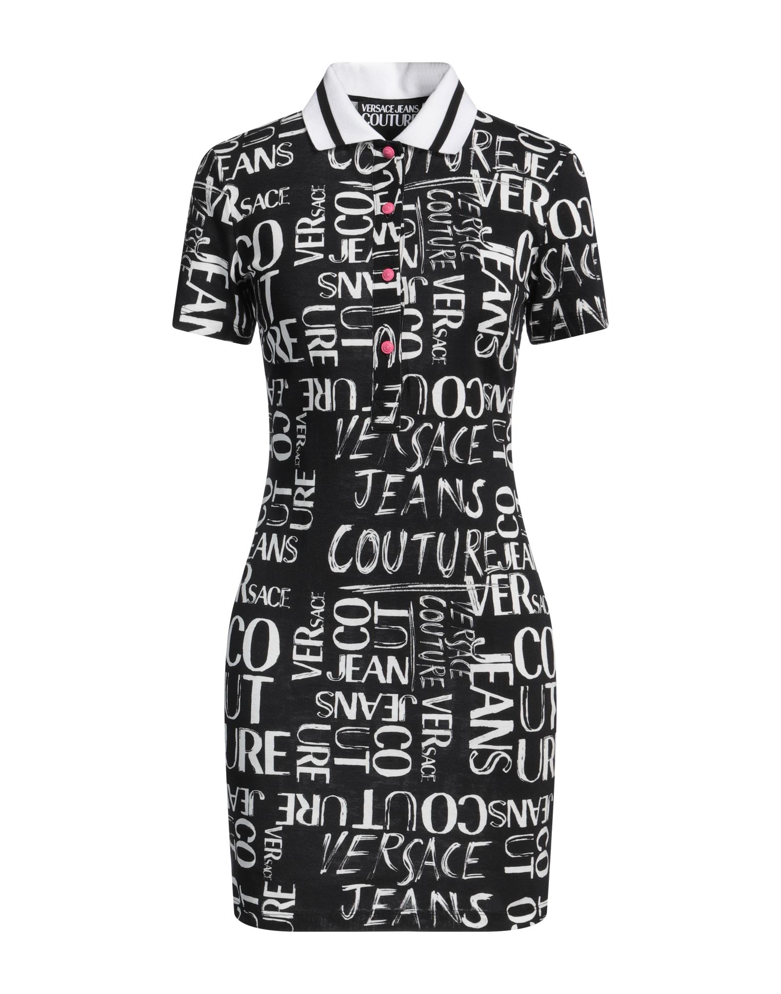 티셔츠 원피스, 피케, 로고 디자인, 브랜드 로고, 클래식 칼라, 쇼트 슬리브, 버튼 여밈, 세탁기 세탁 또는 드라이클리닝, 표백 금지, 건조기 사용불가. 이미지