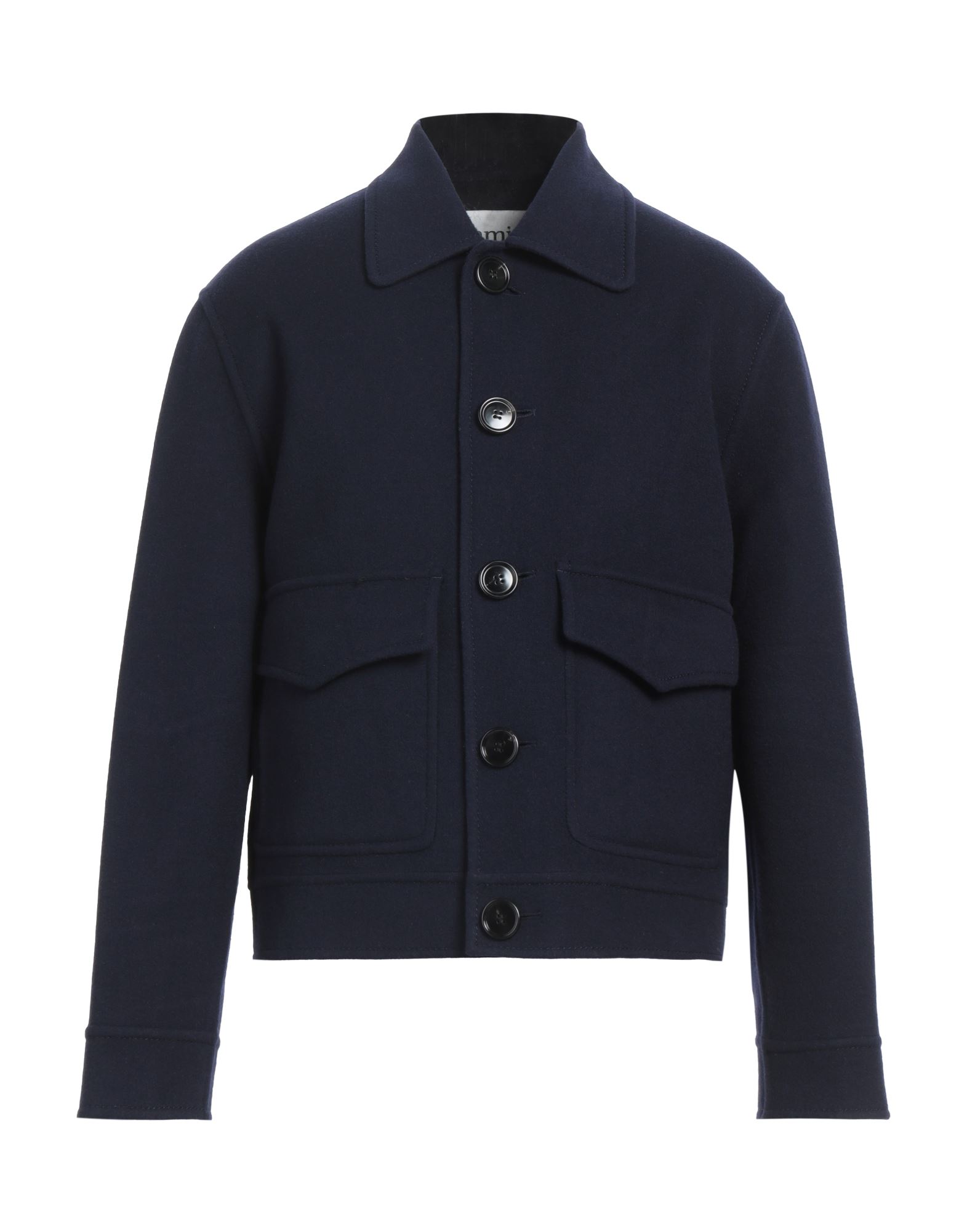 플란넬, 장식 부착 없음, 솔리드 컬러, 클래식 칼라, 싱글브레스티드, 롱 슬리브, 버튼 여밈, 멀티 포켓, 플랩 포켓, 싱글브레스티드 자켓. 이미지