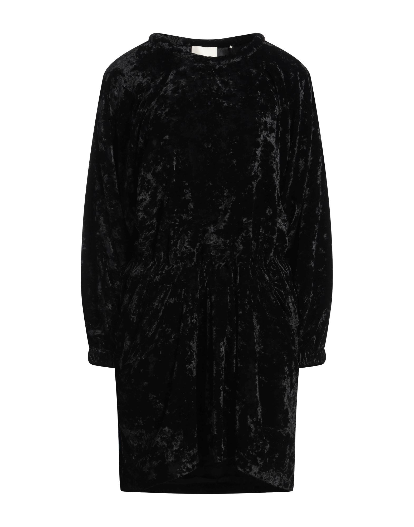 원피스 & 드레스, 벨벳, 솔리드 컬러, 장식 부착 없음, 크루넥, 롱 슬리브, 안감있음, 손세탁 또는 드라이클리닝, 표백 금지, 건조기 사용불가. 이미지