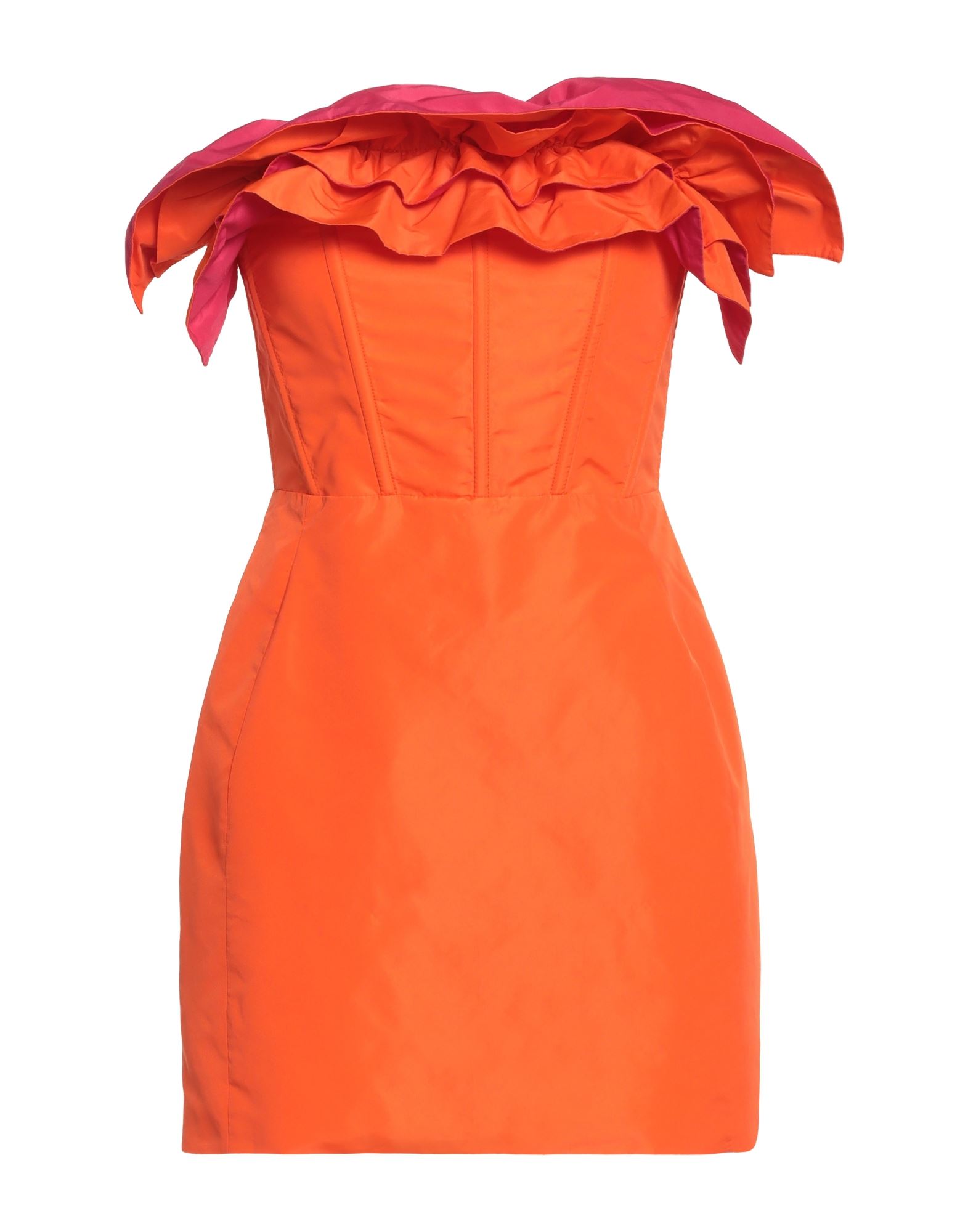 바디콘 드레스, 타프타, 솔리드 컬러, 러플, 스퀘어 네크라인, 슬리브리스, 지퍼 여밈, 드라이클리닝, 표백 금지, 건조기 사용불가. 이미지