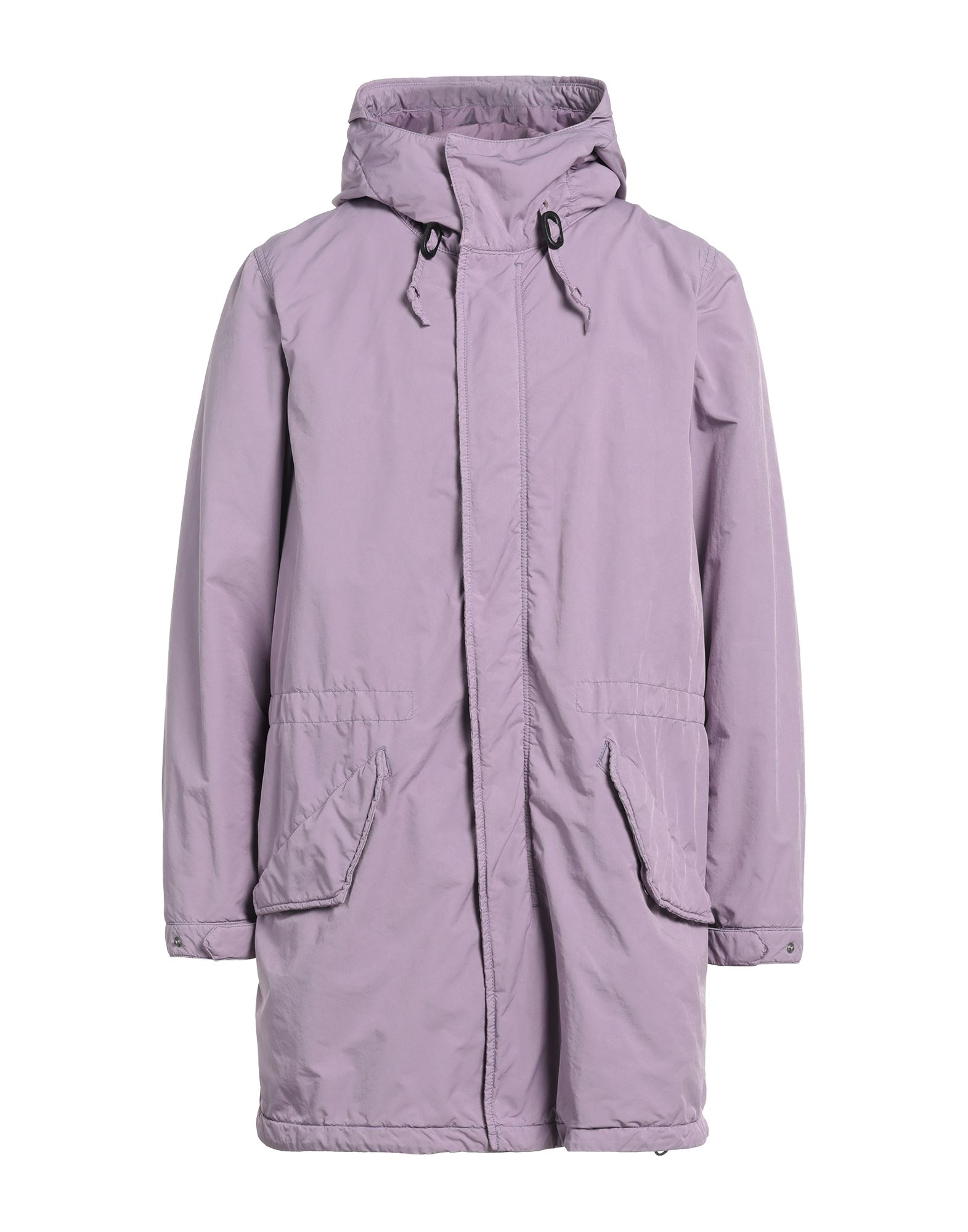 테크니컬 패브릭, 장식 부착 없음, 솔리드 컬러, 후드, 싱글브레스티드, 롱 슬리브, 내부 패딩, 지퍼 클로저, 스냅버튼, 멀티 포켓, 파카. 이미지