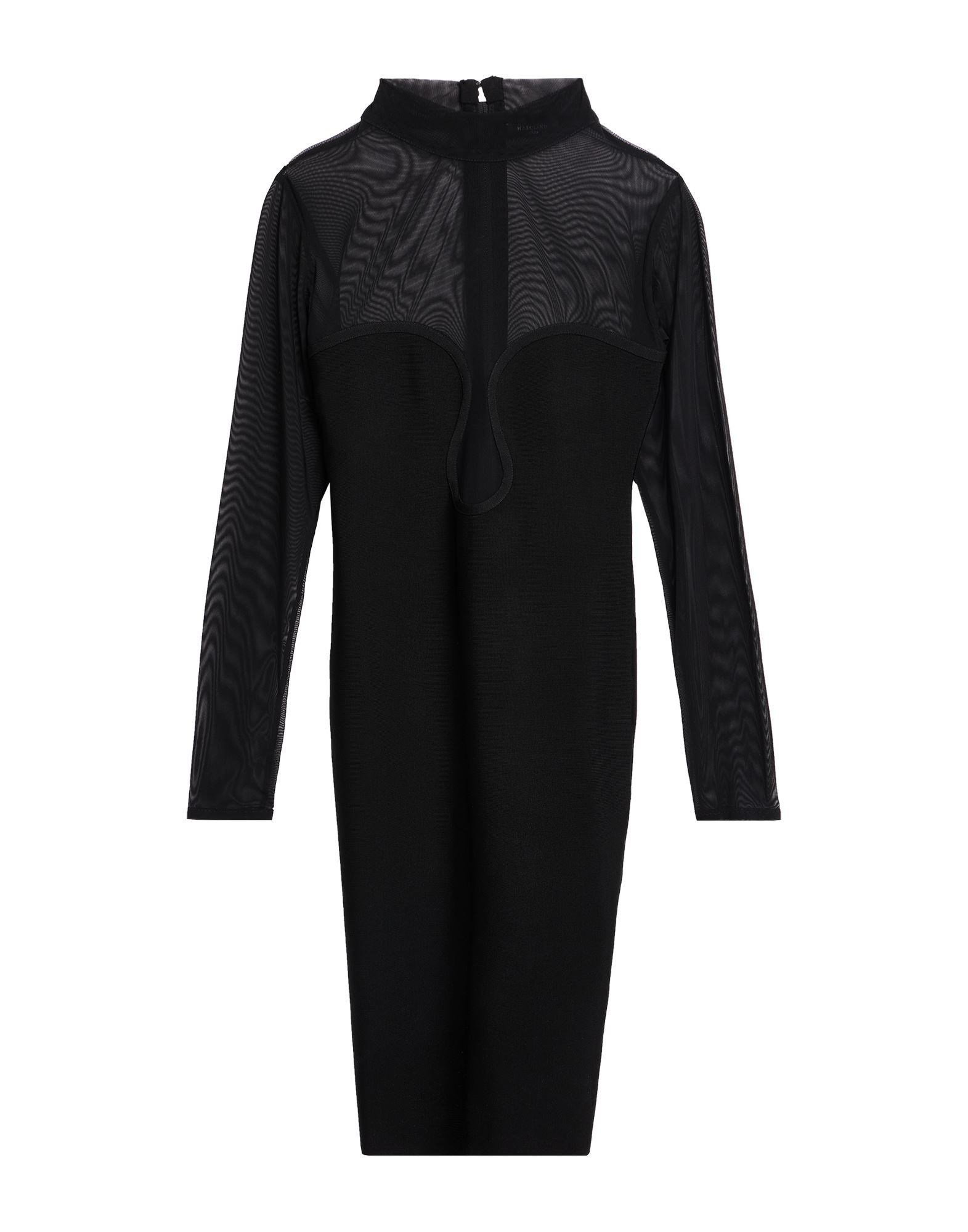 바디콘 드레스, 저지, 튤, 솔리드 컬러, 장식 부착 없음, 크루넥, 롱 슬리브, 안감없음, 지퍼 여밈, 후크 여밈, 드라이클리닝, 표백 금지, 건조기 사용불가, 다림질 금지, 편안함과 우아함이 결합된 격식을 갖춘 세련된 포멀 오피스 룩. 이미지