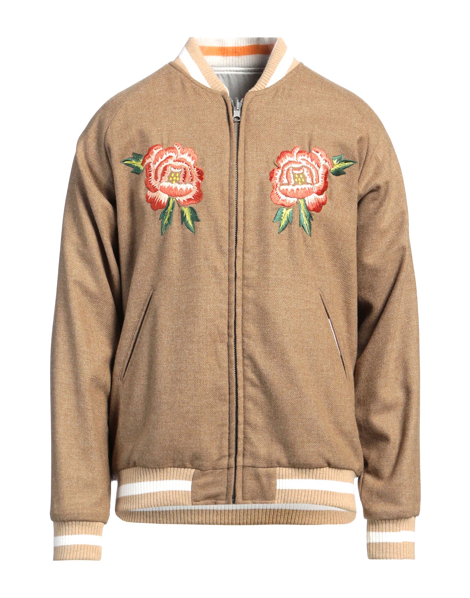 새틴, 롱 슬리브, 플란넬, 플로럴 모티브, 자수, 스탠드 칼라. 이미지