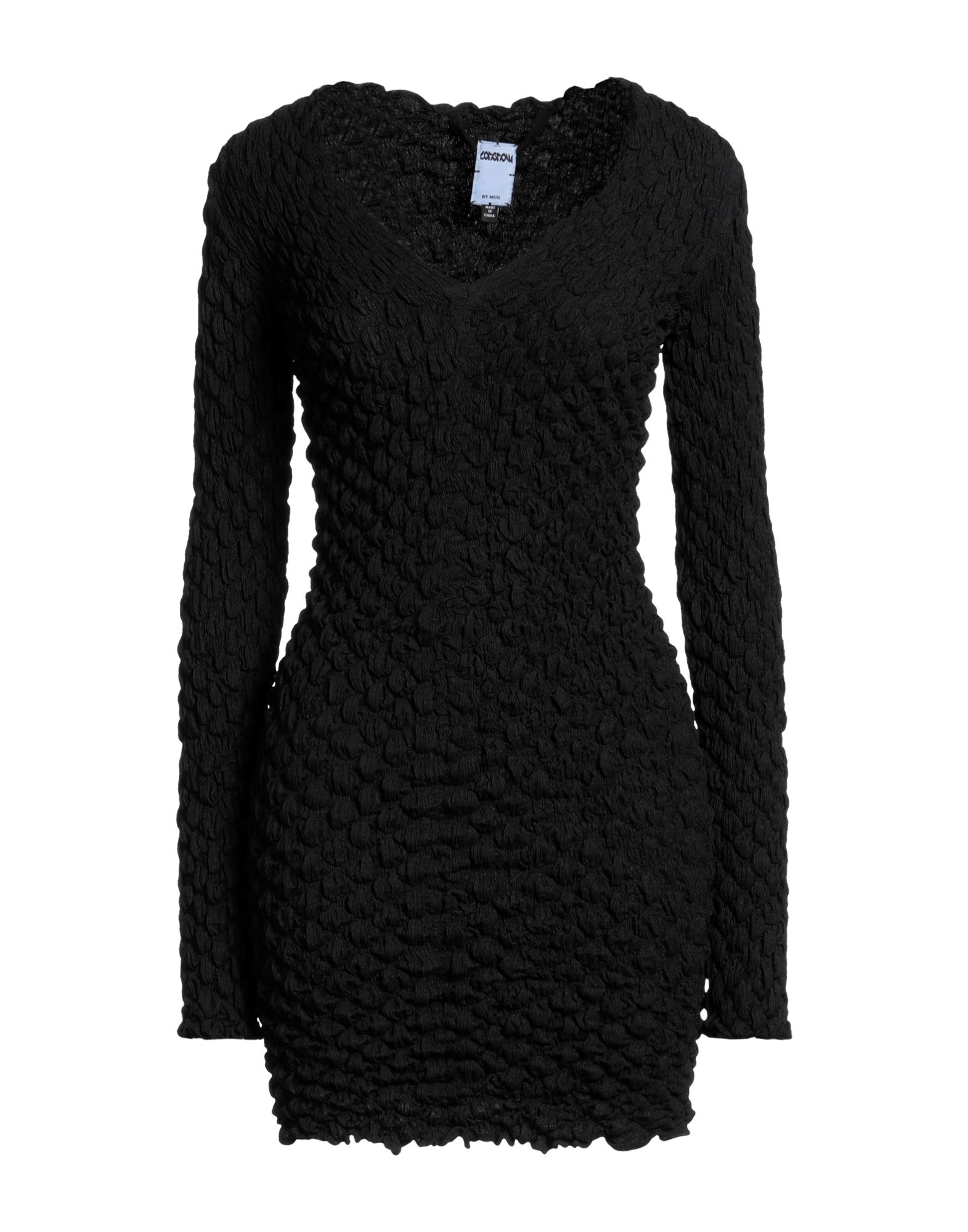 저지, 장식 부착 없음, 솔리드 컬러, v 네크라인, 롱 슬리브, 포켓 없음, 스트레치, 바디콘 드레스. 이미지