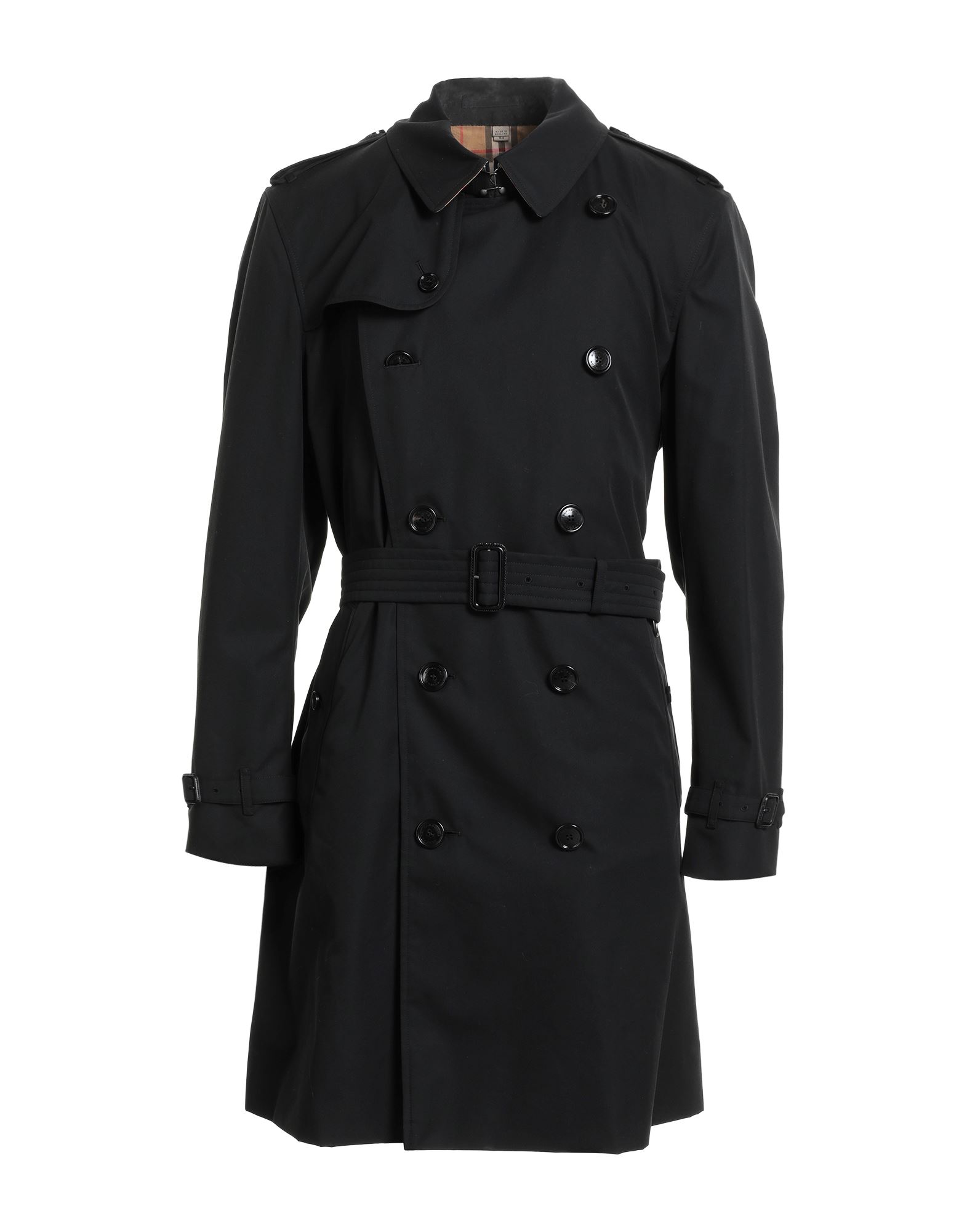 트렌치 코트, 트윌, 벨트, 탭, 솔리드 컬러, 클래식 칼라, 더블브레스티드, 롱 슬리브, 안감있음, 버튼 여밈, 슬릿 포켓, 내부 포켓, 백 슬릿, 동물성 비섬유 자재 함유, 드라이클리닝, 표백 금지, 건조기 사용불가. 이미지