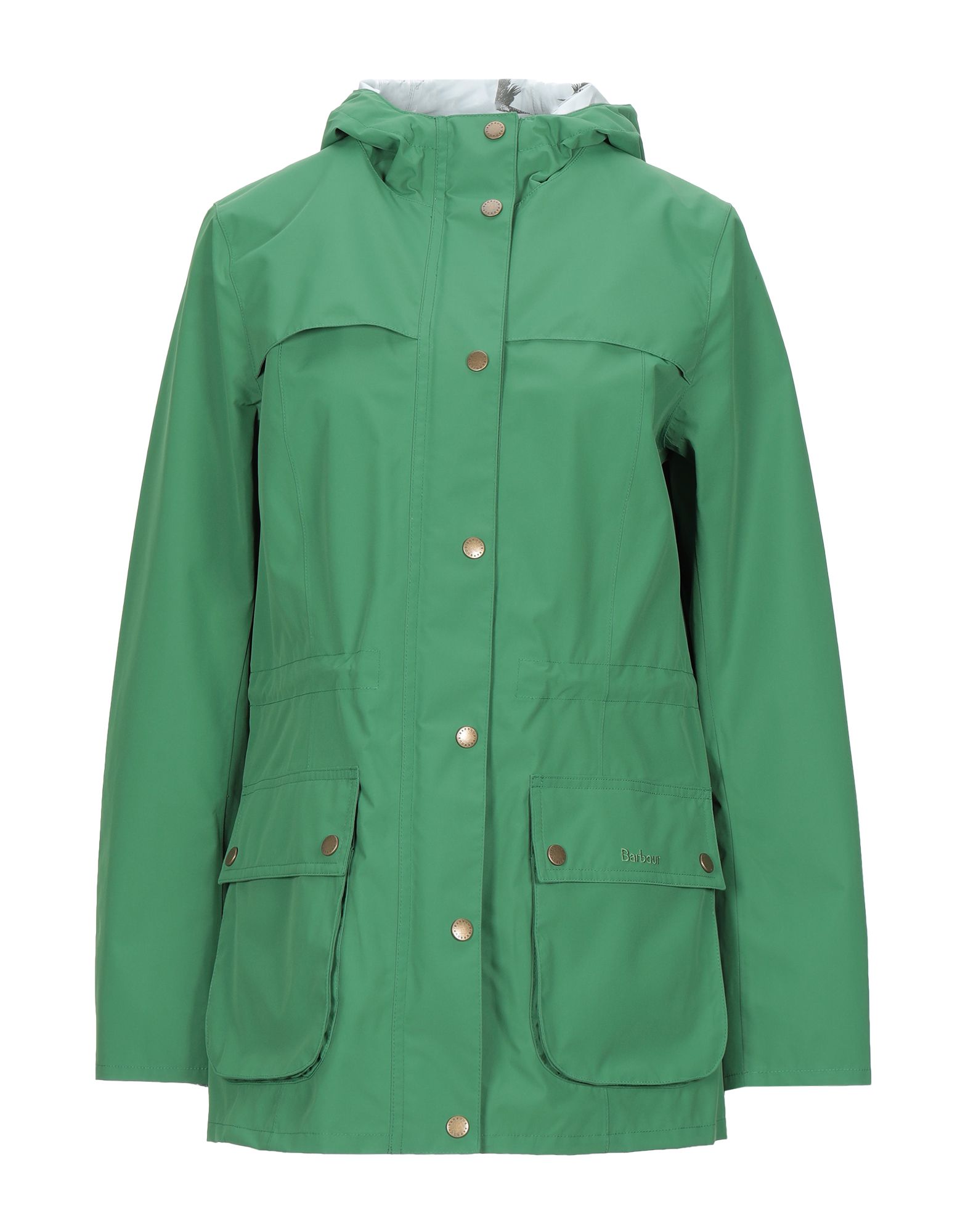 평직, 로고, 솔리드 컬러, 싱글브레스티드, 스냅버튼 & 지퍼, 후드, 멀티 포켓, 롱 슬리브, 안감없음, 스몰 핏. 이미지