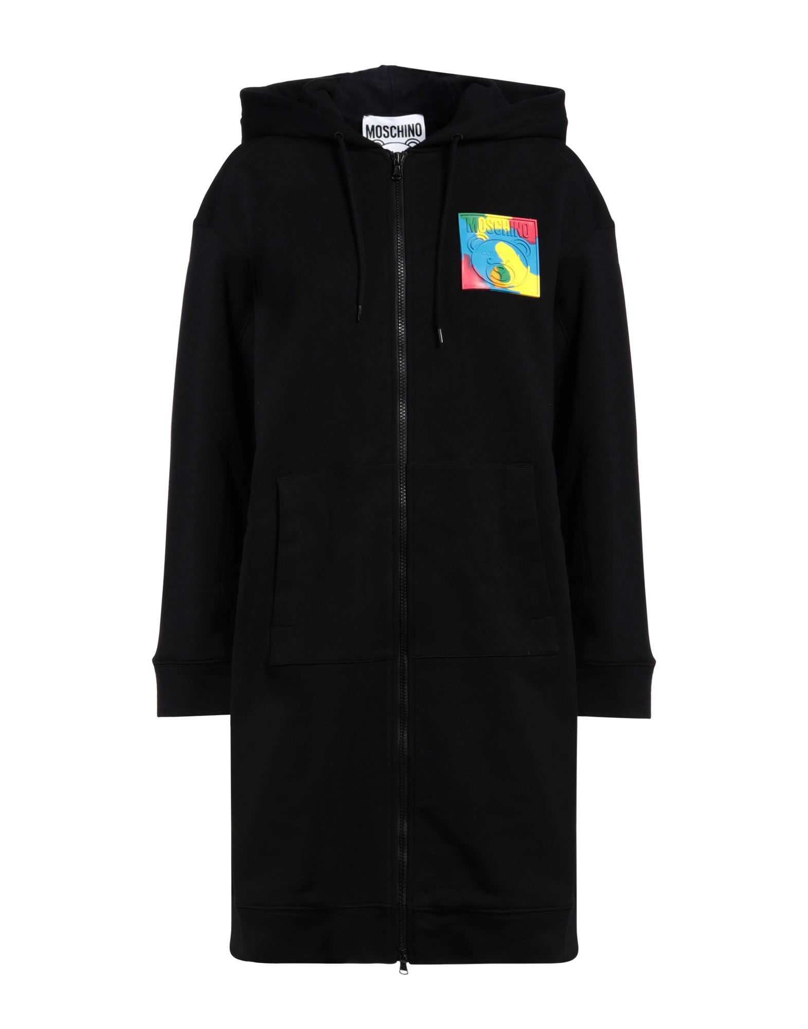 프렌치 테리, 브랜드 로고, 솔리드 컬러, 후드, 롱 슬리브, 지퍼 여밈, 멀티 포켓, 손세탁, 표백 금지, 건조기 사용불가, 티셔츠 원피스. 이미지