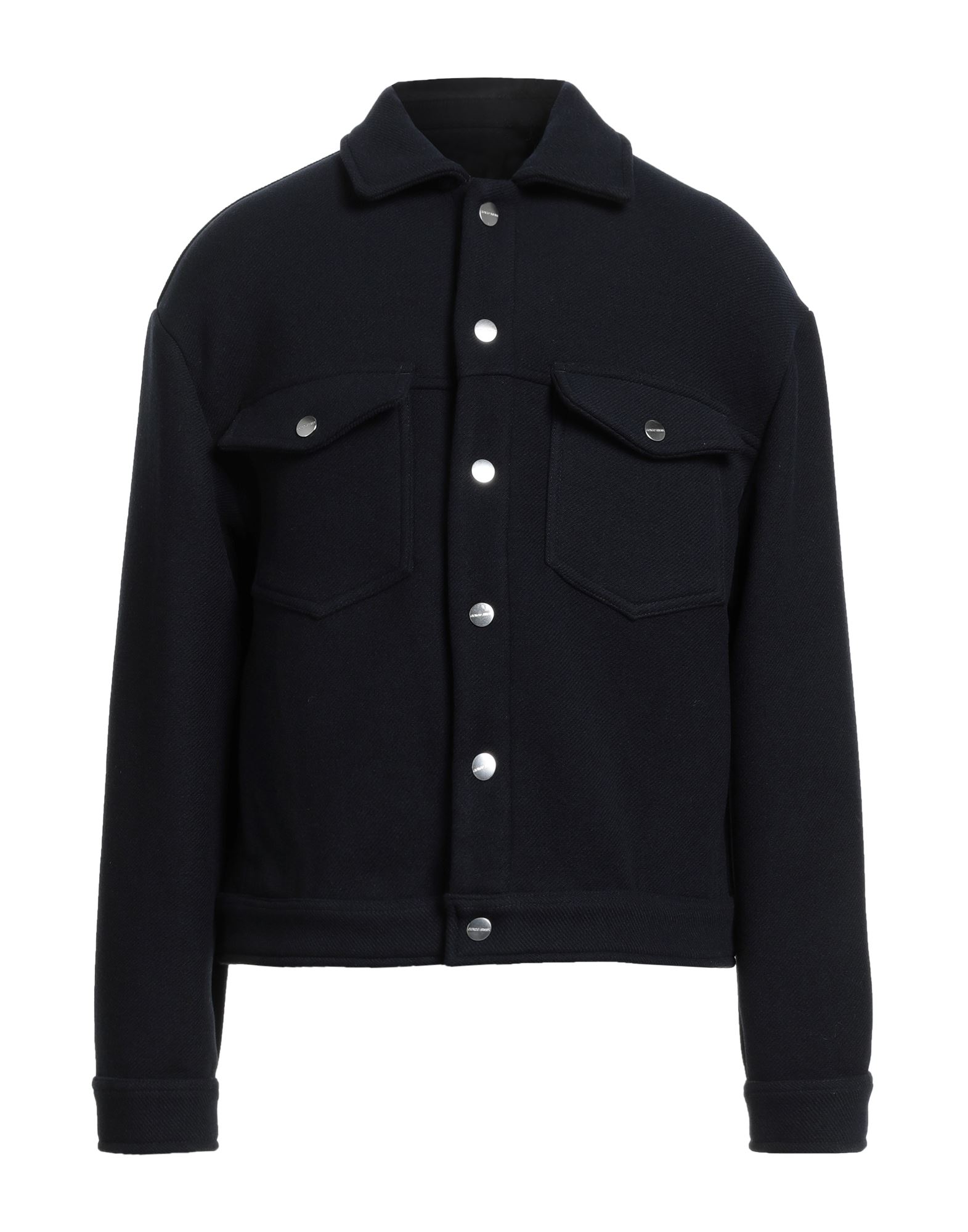 캐주얼 자켓, 펠트, 장식 부착 없음, 솔리드 컬러, 클래식 칼라, 롱 슬리브, 안감없음, 스냅버튼 여밈, 포켓 2개, 드라이클리닝, 표백 금지, 건조기 사용불가. 이미지