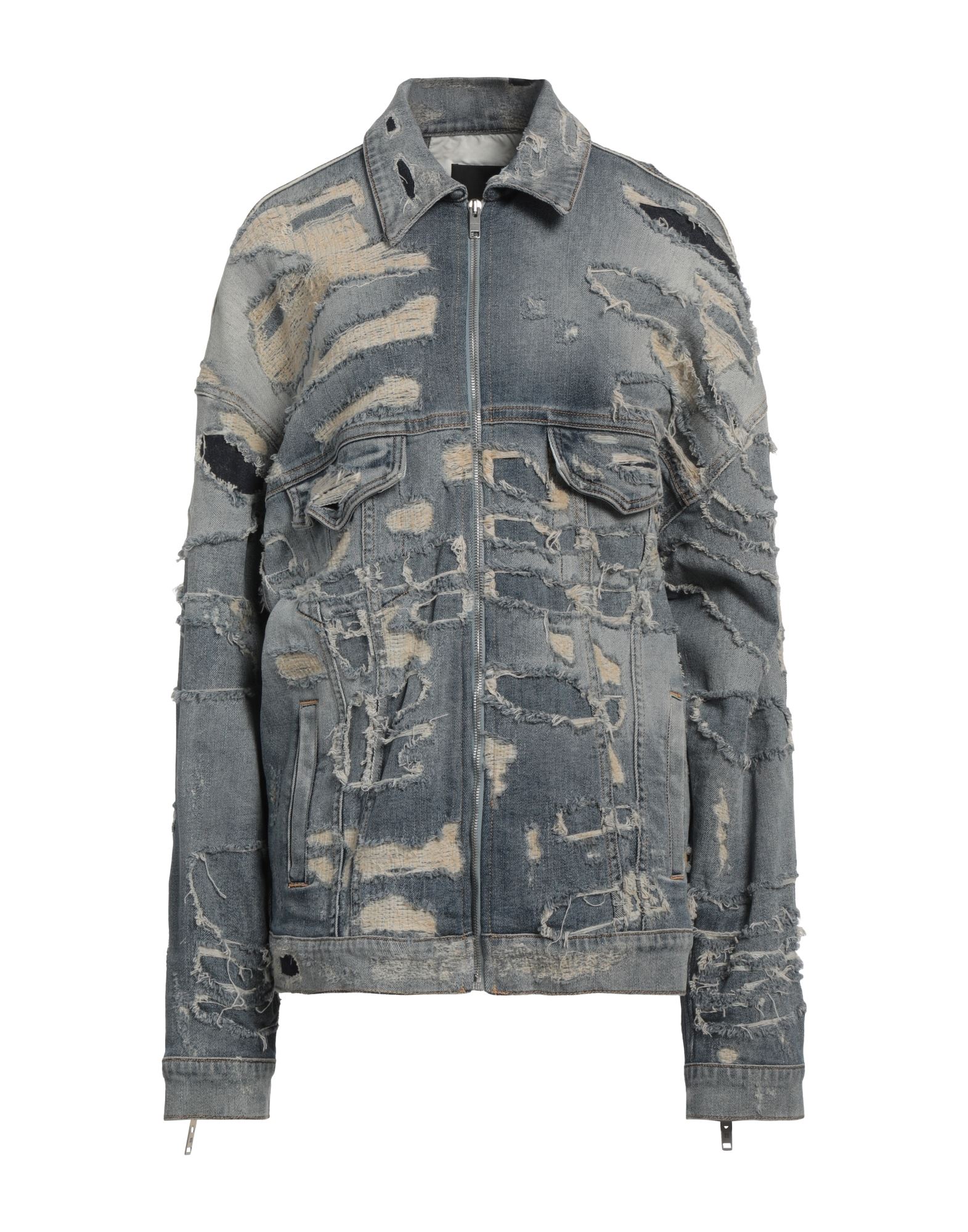 데님 자켓, 데님, 디스트레스드 효과, 로고 디자인, 브랜드 로고, 라이트 워싱, 클래식 칼라, 싱글브레스티드, 롱 슬리브, 안감없음, 지퍼 여밈, 포켓 2개, 멀티 포켓, 세탁기 세탁 또는 드라이클리닝, 표백 금지, 건조기 사용불가, 이 브랜드는 사이즈가 크게 나옵니다. 이미지