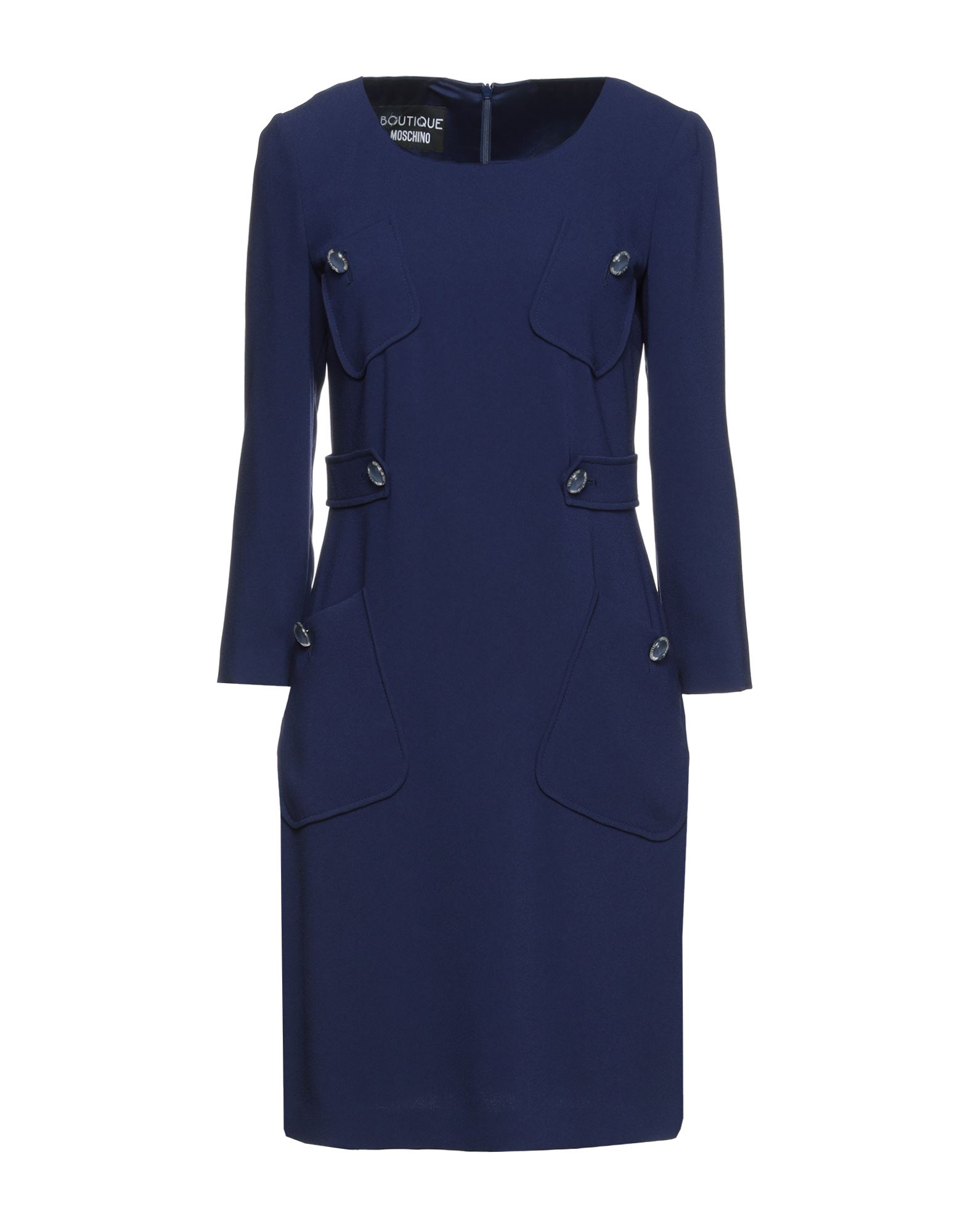 크레이프, 브랜드 로고, 솔리드 컬러, 라운드 네크라인, 롱 슬리브, 포켓 4개, κλείσιμο με φερμουάρ, 안감있음. 이미지