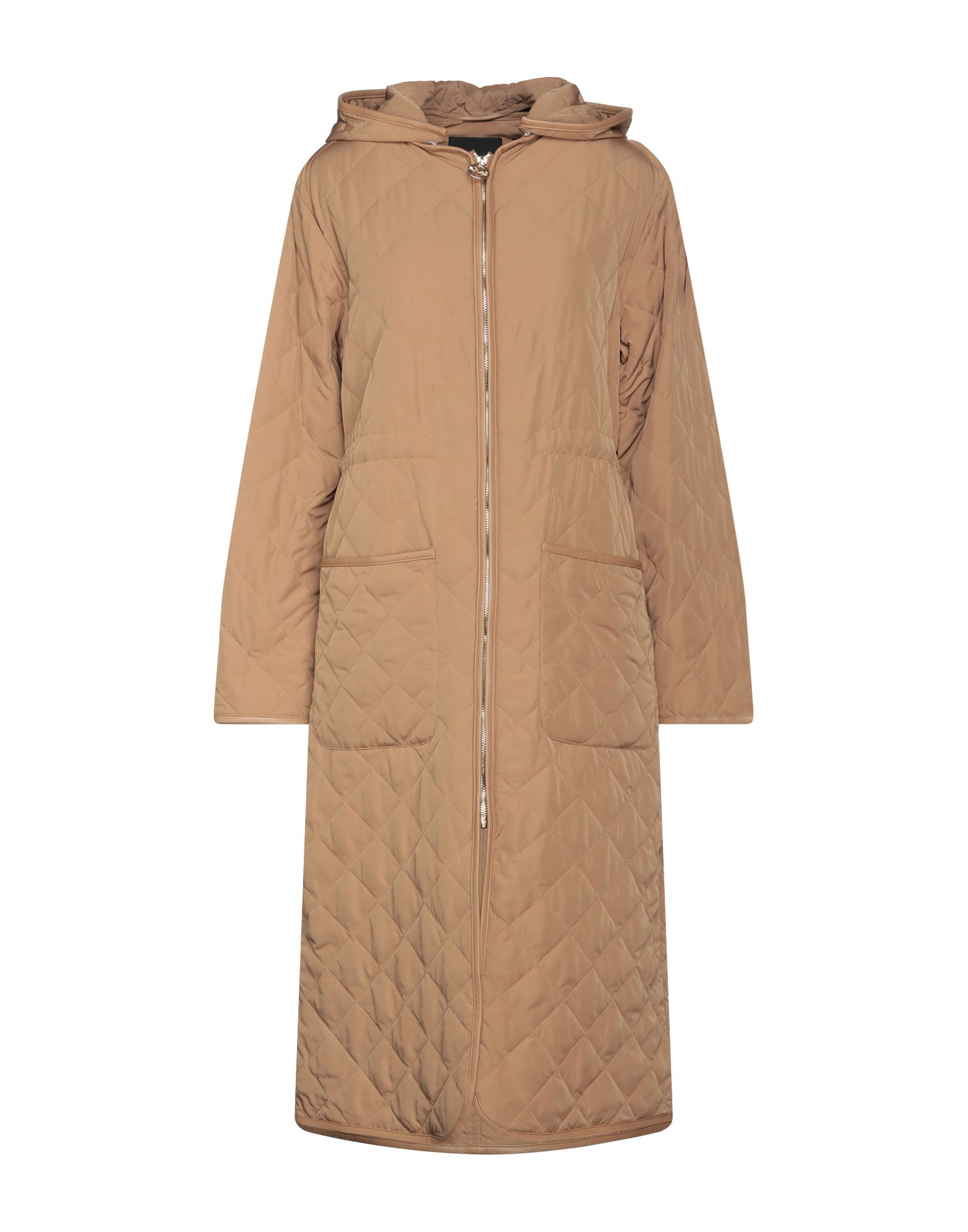 테크니컬 패브릭, 퀼팅, 장식 부착 없음, 솔리드 컬러, 후드, 싱글브레스티드, 롱 슬리브, 안감없음, κλείσιμο με φερμουάρ, 멀티 포켓, 싱글브레스티드 자켓. 이미지