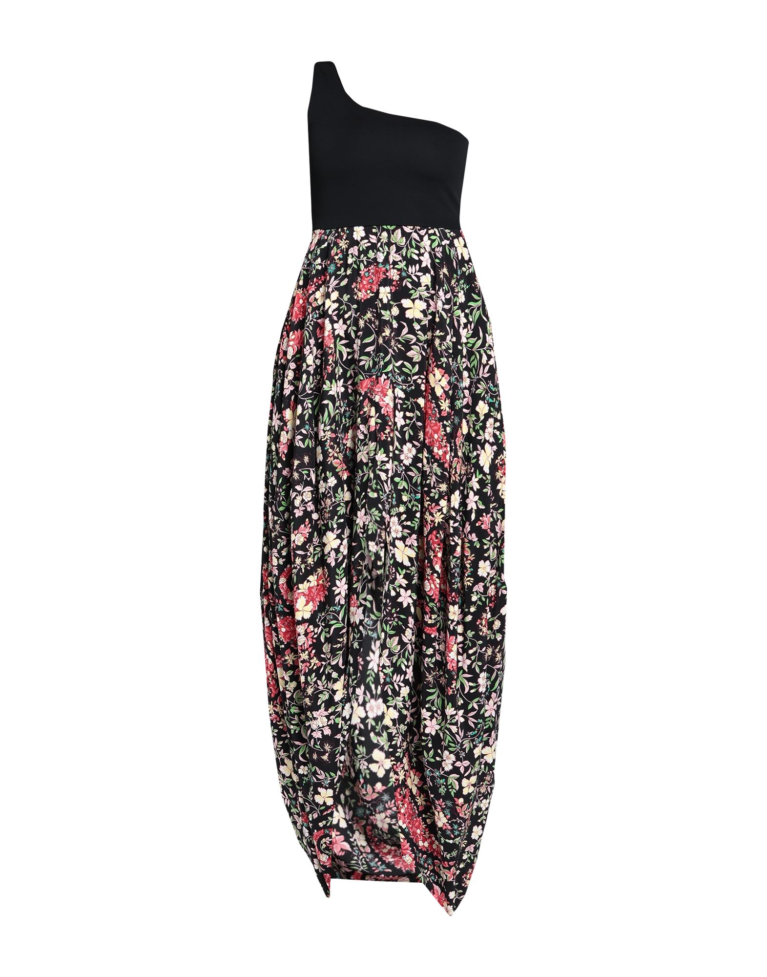 크레이프, 장식 부착 없음, 플로럴 모티브, 딥 네크라인, 슬리브리스, 부분적으로 안감 처리한 내부, 지퍼 클로저, 훅&아이, 멀티 포켓, 원피스 & 드레스. 이미지