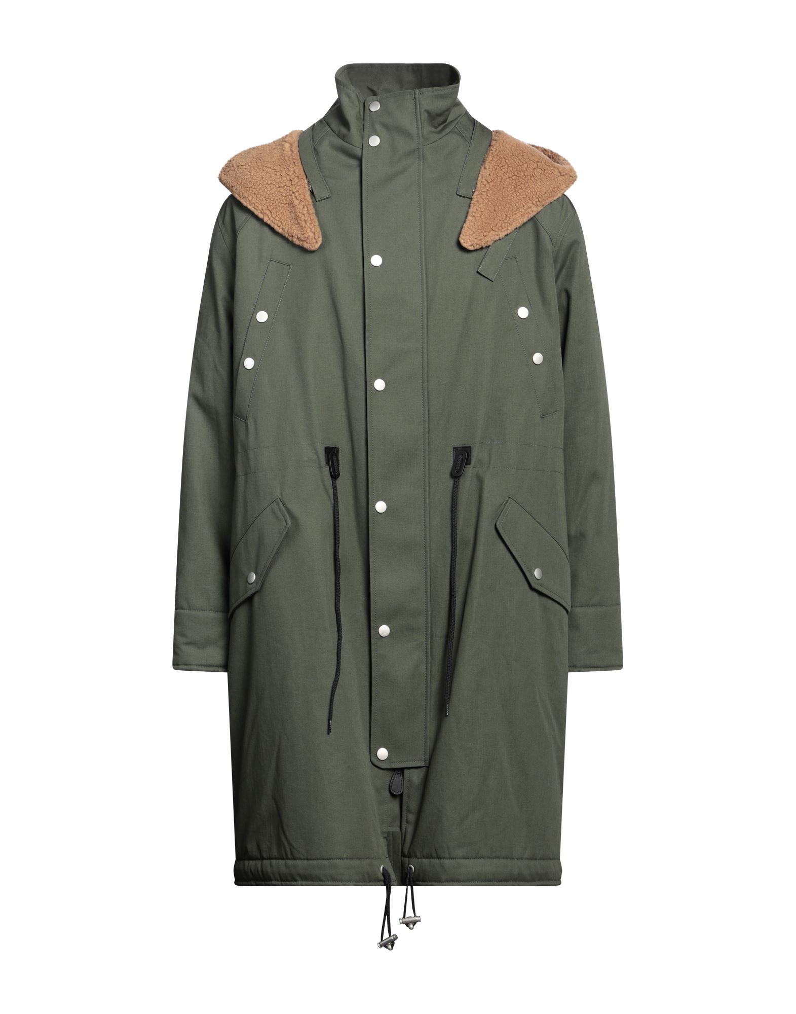 크레이프 드 신, 셰르파 원단, 장식 부착 없음, 솔리드 컬러, 후드, 싱글브레스티드, 롱 슬리브, 셰르파 패브릭 내부, 드로스트링 헴라인, 드라이클리닝, 표백 금지, 건조기 사용불가, 파카, 루즈 핏. 이미지