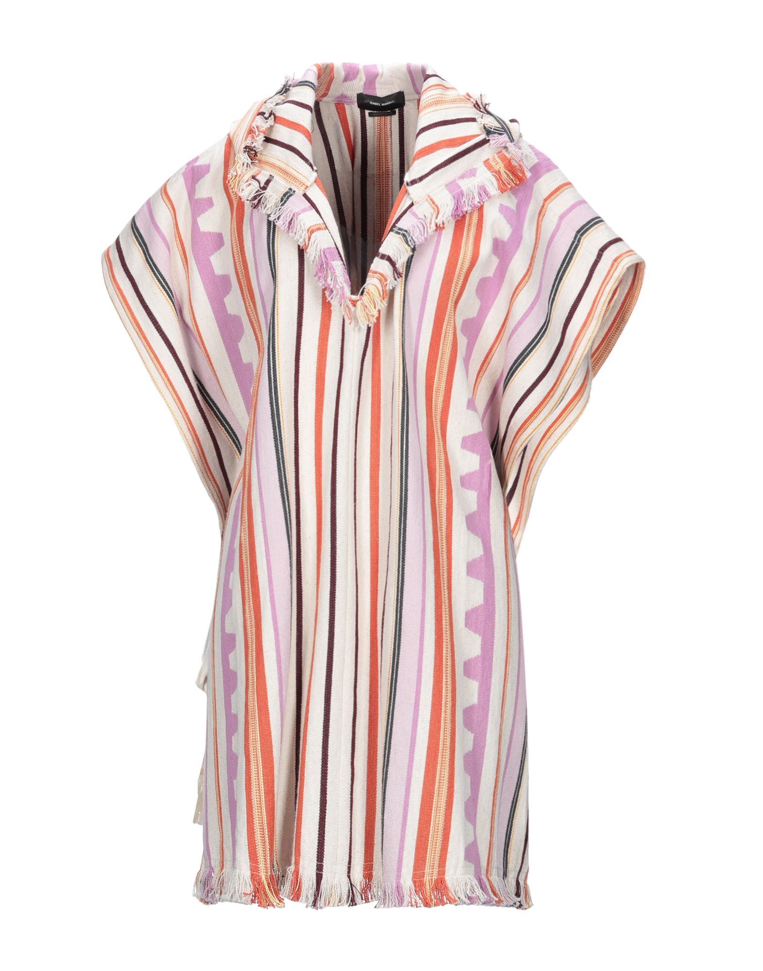 캔바스, 레이스업, 프린지, 스트라이프, 싱글브레스티드, 후드, 포켓 없음, 슬리브리스, 안감없음, 라지 핏. 이미지