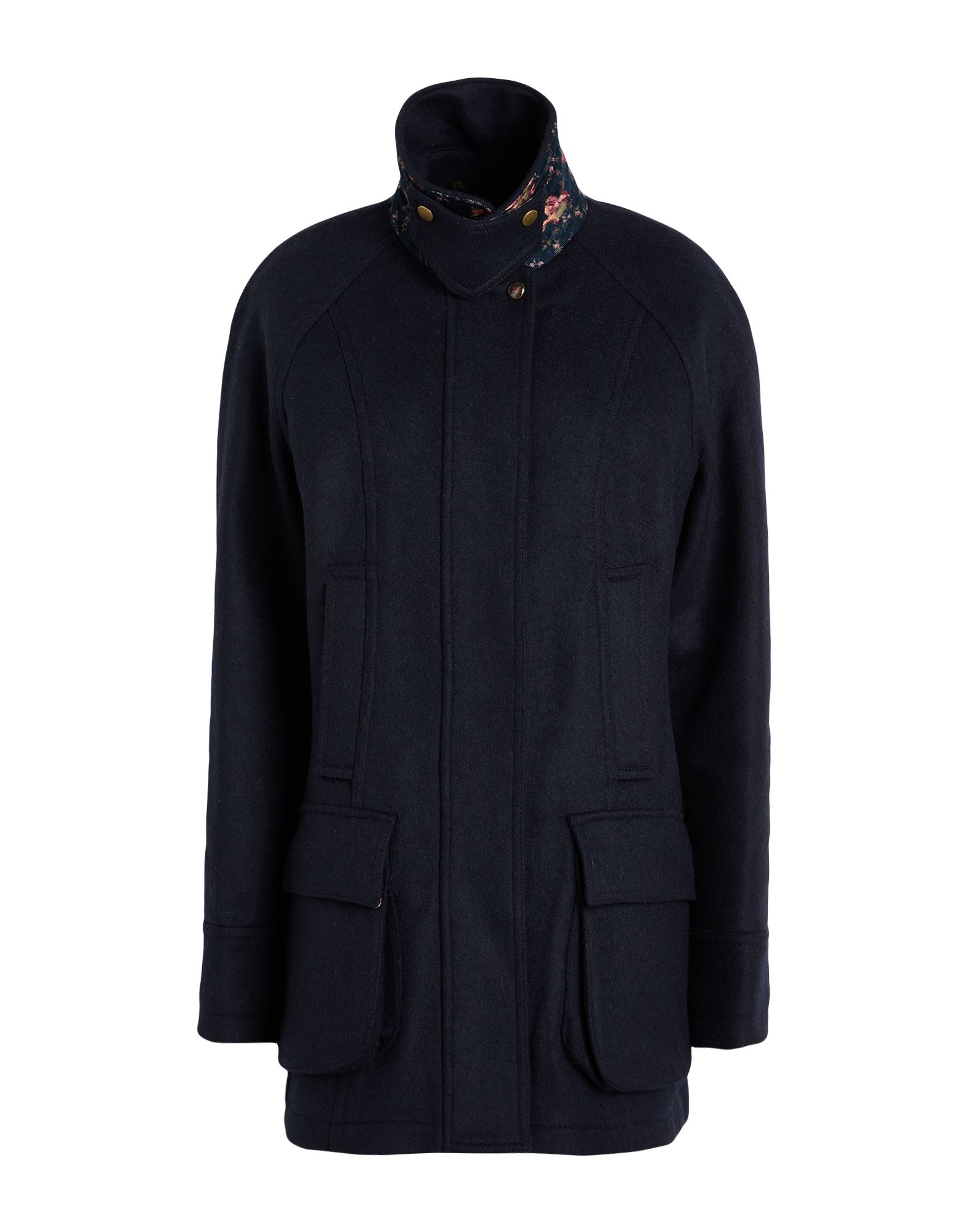 싱글 브레스티드 코트, 펠트, 솔리드 컬러, 장식 부착 없음, 클래식 칼라, 롱 슬리브, 안감있음, 지퍼 여밈, 스냅버튼 여밈, 플랩 포켓, 드라이클리닝, 표백 금지, 건조기 사용불가, 이 브랜드는 사이즈가 작게 나옵니다. 이미지