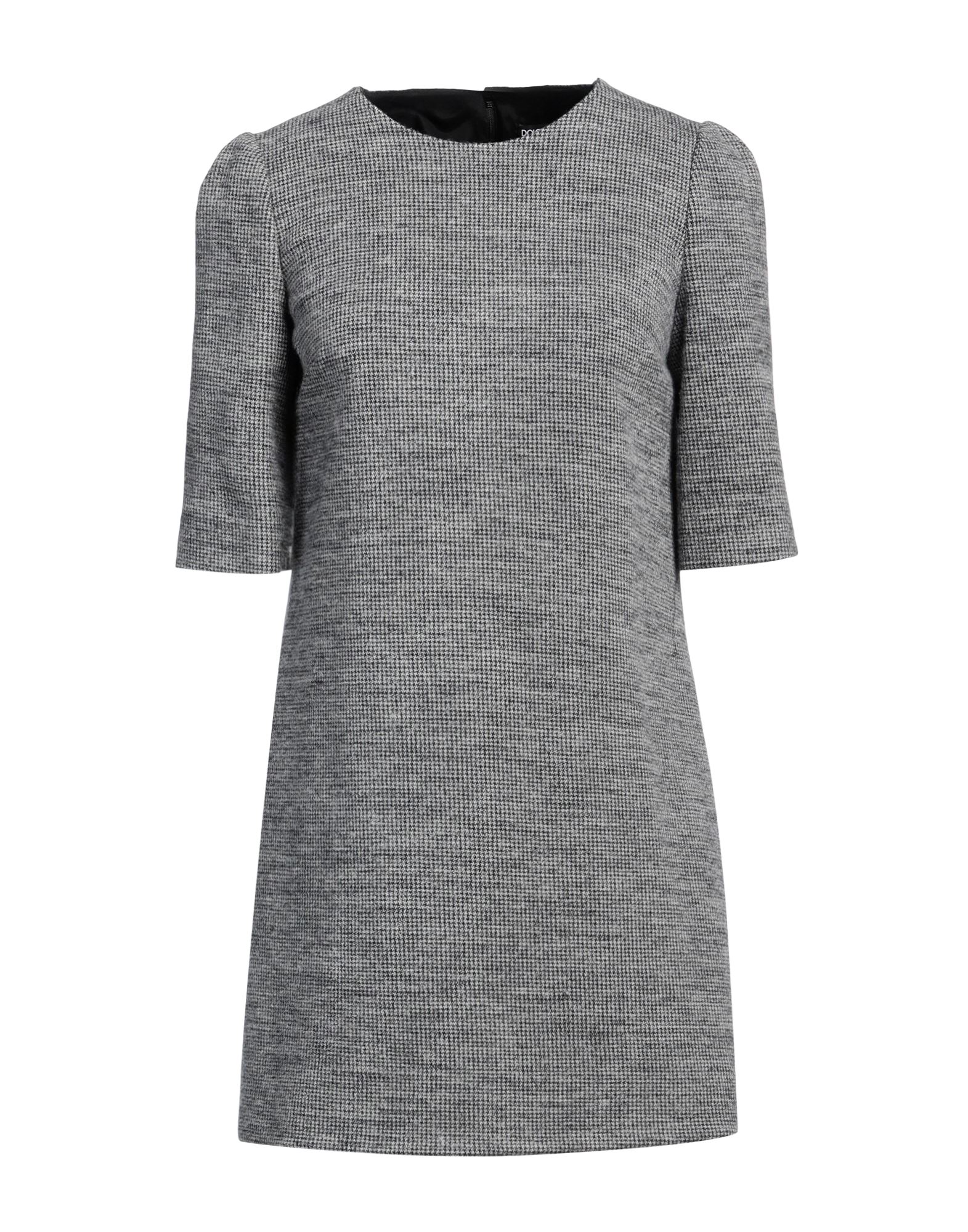 플란넬, 장식 부착 없음, 하운드투스, 크루넥, 쇼트 슬리브, 안감있음, 후크 여밈, 지퍼 여밈, 포켓 없음, 드라이클리닝, 표백 금지, 건조기 사용불가, 플레어 드레스. 이미지