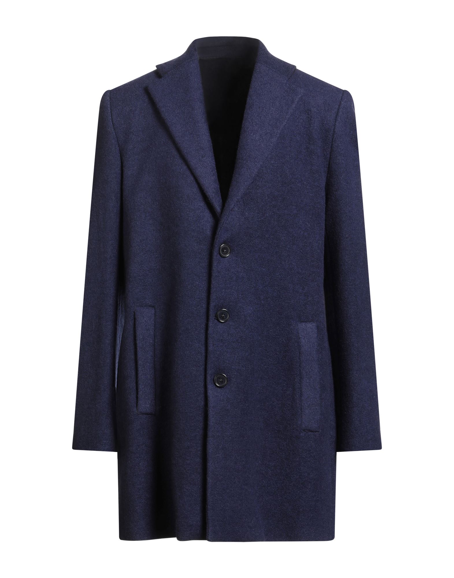 싱글 브레스티드 코트, 부클레, 장식 부착 없음, 솔리드 컬러, 라펠, 롱 슬리브, 안감있음, 버튼 여밈, 슬릿 포켓, 드라이클리닝, 표백 금지, 건조기 사용불가. 이미지