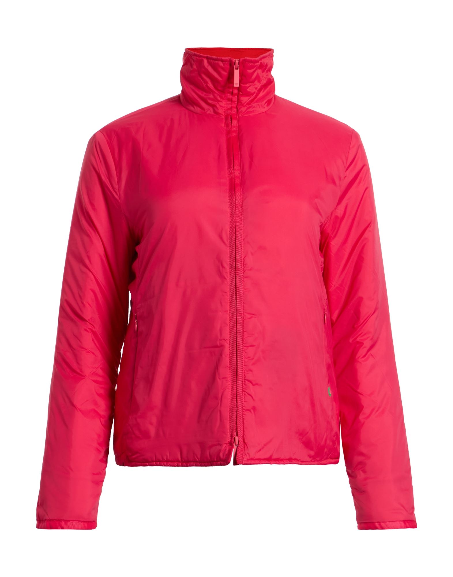 캐주얼 자켓, 테크니컬 패브릭, 발수 소재, 그로그랭 트림, 솔리드 컬러, 터틀넥, 롱 슬리브, 합성 충전재, 라이트 패딩, 지퍼 여밈, 지퍼 포켓, 재활용 소재, 손세탁, 표백 금지, 건조기 사용불가. 이미지