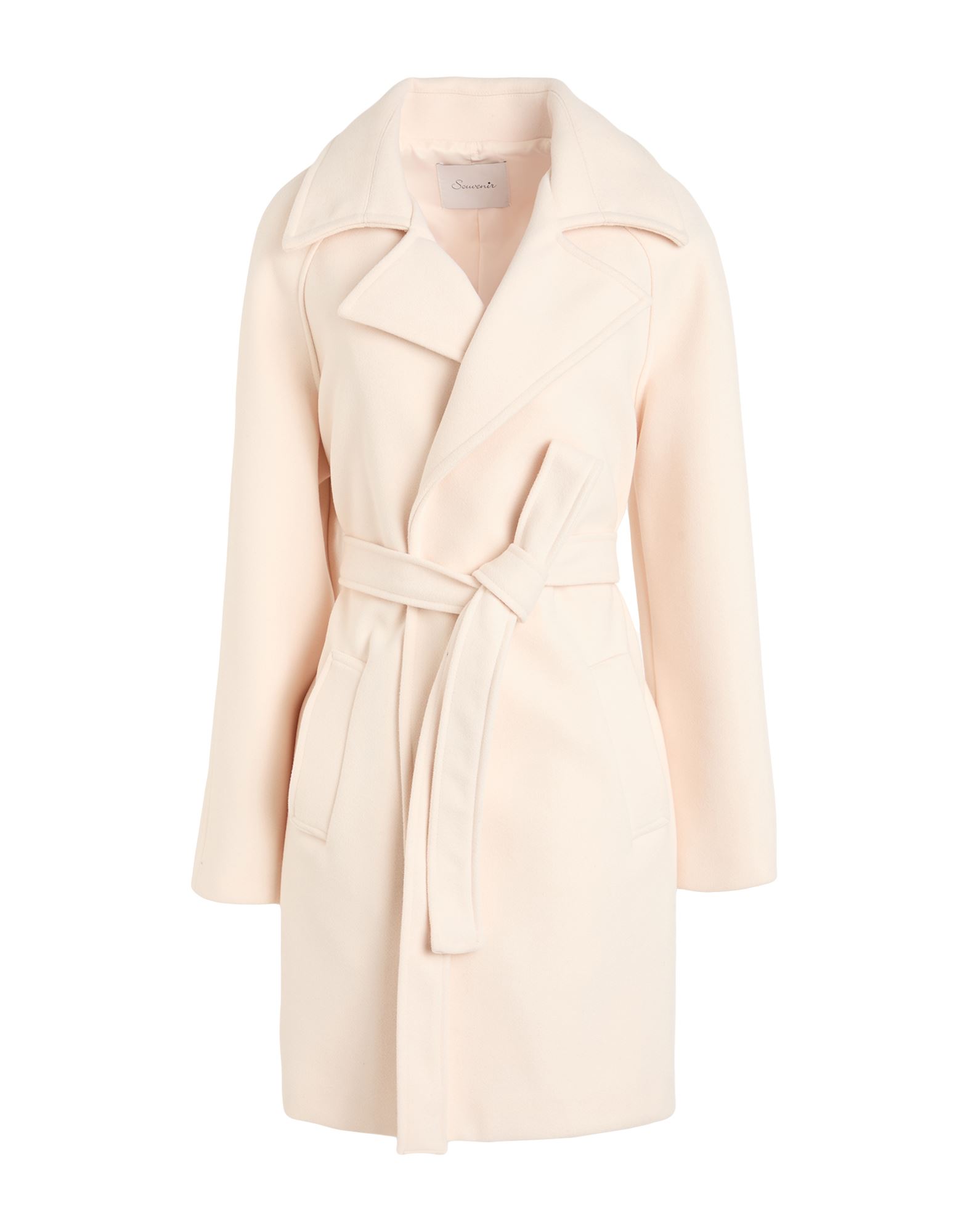 벨티드 코트, 펠트, 벨트, 브랜드 로고, 솔리드 컬러, 라펠, 롱 슬리브, 안감있음, 슬릿 포켓, 백 슬릿, 손세탁 또는 드라이클리닝, 표백 금지, 건조기 사용불가, 편안함과 우아함이 결합된 격식을 갖춘 세련된 포멀 오피스 룩. 이미지