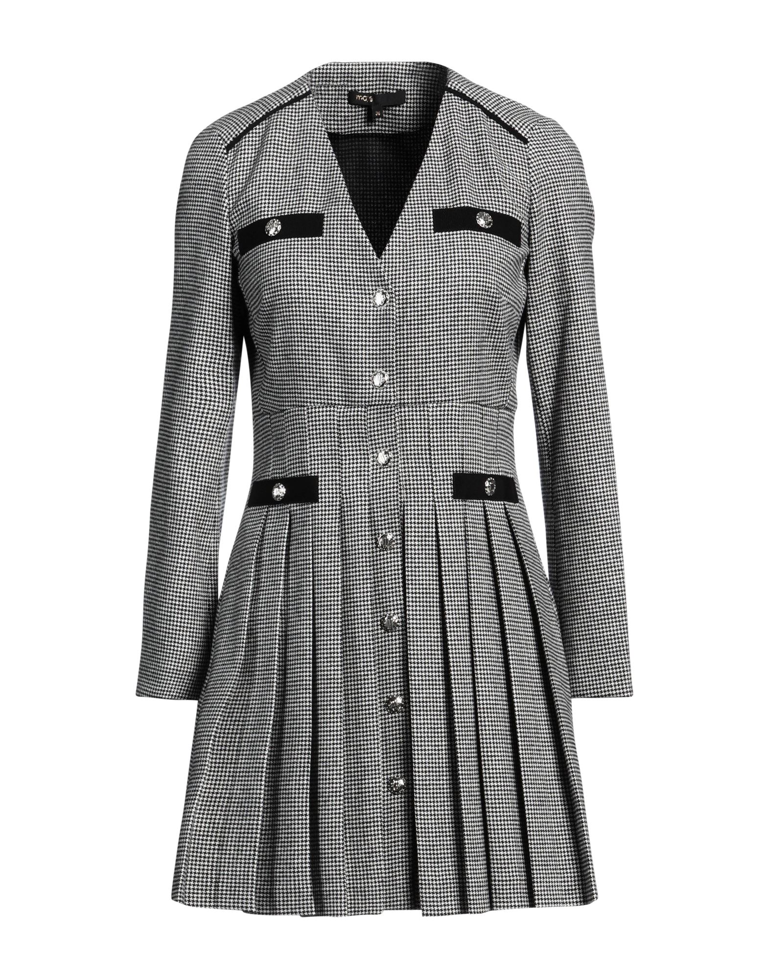 플란넬, 장식 부착 없음, 하운드투스, v 네크라인, 롱 슬리브, 안감없음, 스냅버튼 여밈, 포켓 없음, 드라이클리닝, 표백 금지, 건조기 사용불가, 셔츠 드레스. 이미지