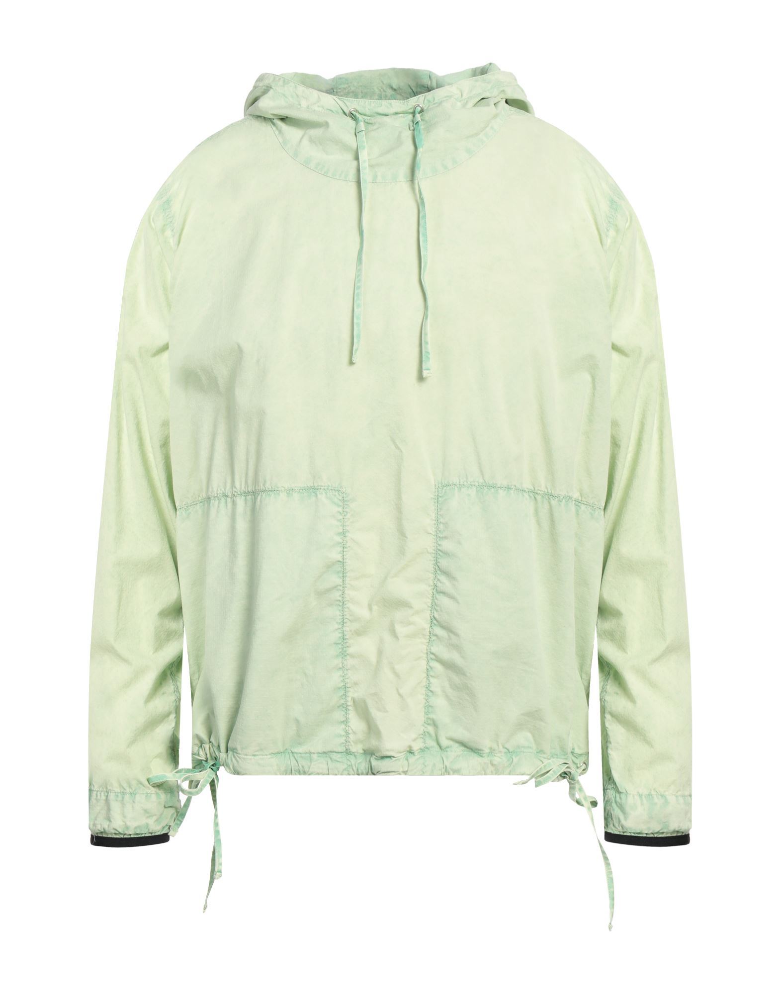 우븐, 바랜 효과, 장식 부착 없음, 솔리드 컬러, 후드, 롱 슬리브, 멀티 포켓, 드로스트링 헴라인, 캐주얼 자켓. 이미지