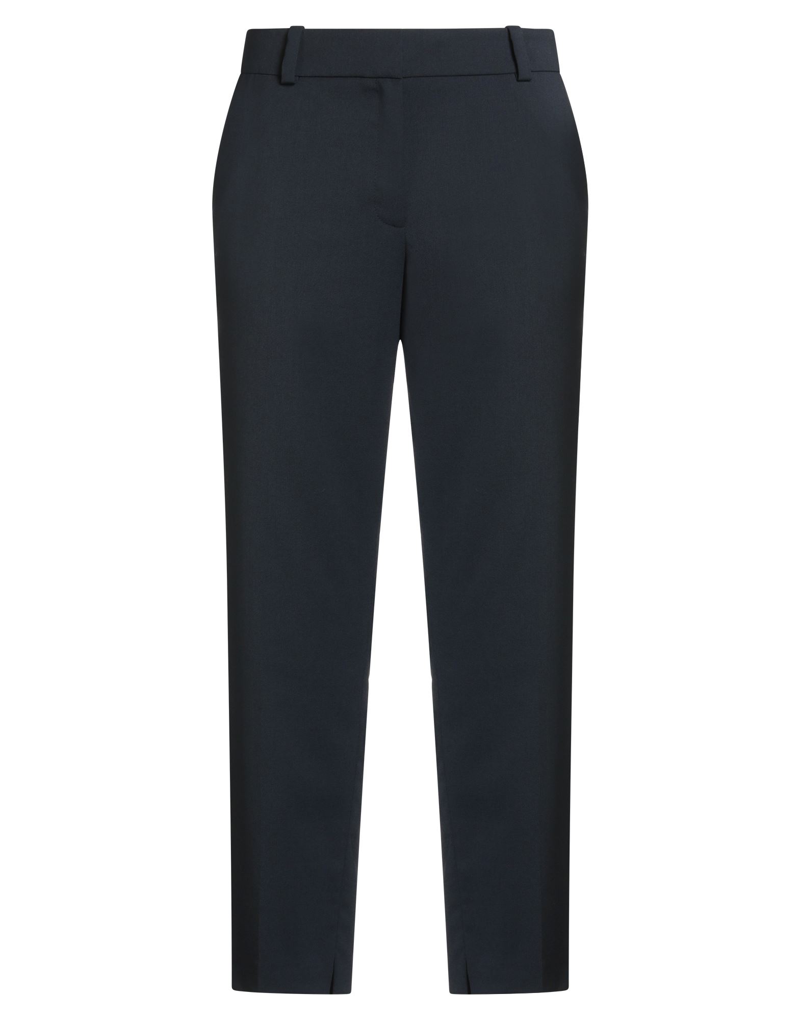 테일러드 팬츠, 플란넬, 솔리드 컬러, 장식 부착 없음, 노멀 웨이스트, 테이퍼드 레그, 레귤러 핏, 지퍼 여밈, 후크 여밈, 슬릿 포켓, 드라이클리닝, 표백 금지, 건조기 사용불가, 오피스 룩이나 특별한 날에 적합한 품격 있는 포멀 스타일. 이미지