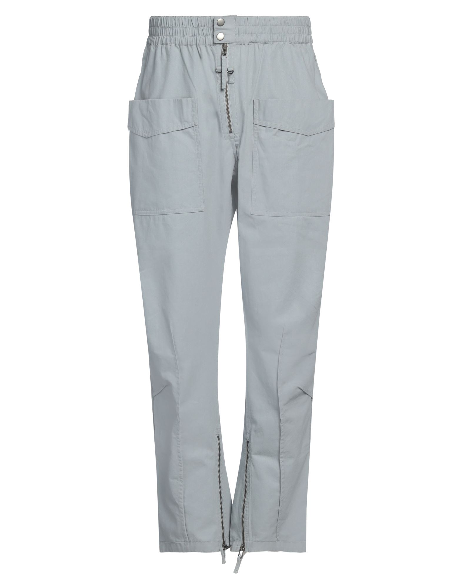 평직, 장식 부착 없음, 솔리드 컬러, 하이 웨이스트, 엘라스틱 웨이스트, 테이퍼드 레그, 레귤러 핏, 스냅버튼, 지퍼 클로저, 멀티 포켓, 기타 바지. 이미지