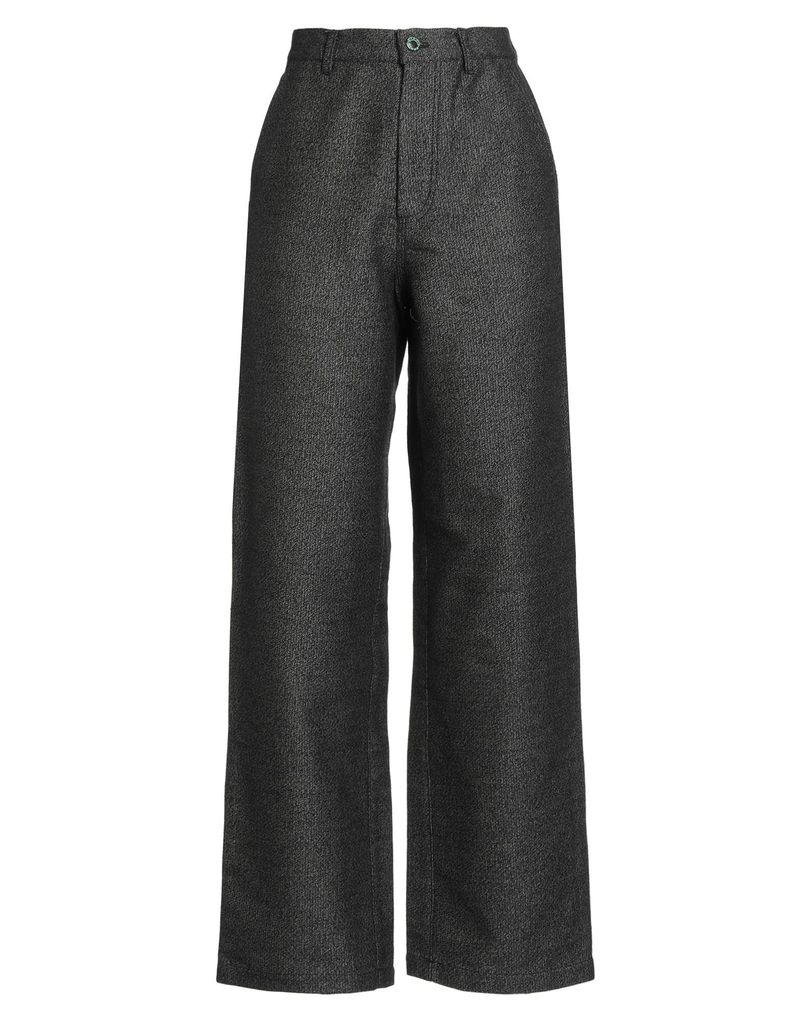 스트레이트 레그 팬츠, 우븐, 솔리드 컬러, 장식 부착 없음, 하이 웨이스트, 벨트 루프, 레귤러 핏, 지퍼 여밈, 1 버튼, 웰트 포켓, 슬릿 포켓, 세탁기로 세탁, 표백 금지, 건조기 사용불가. 이미지