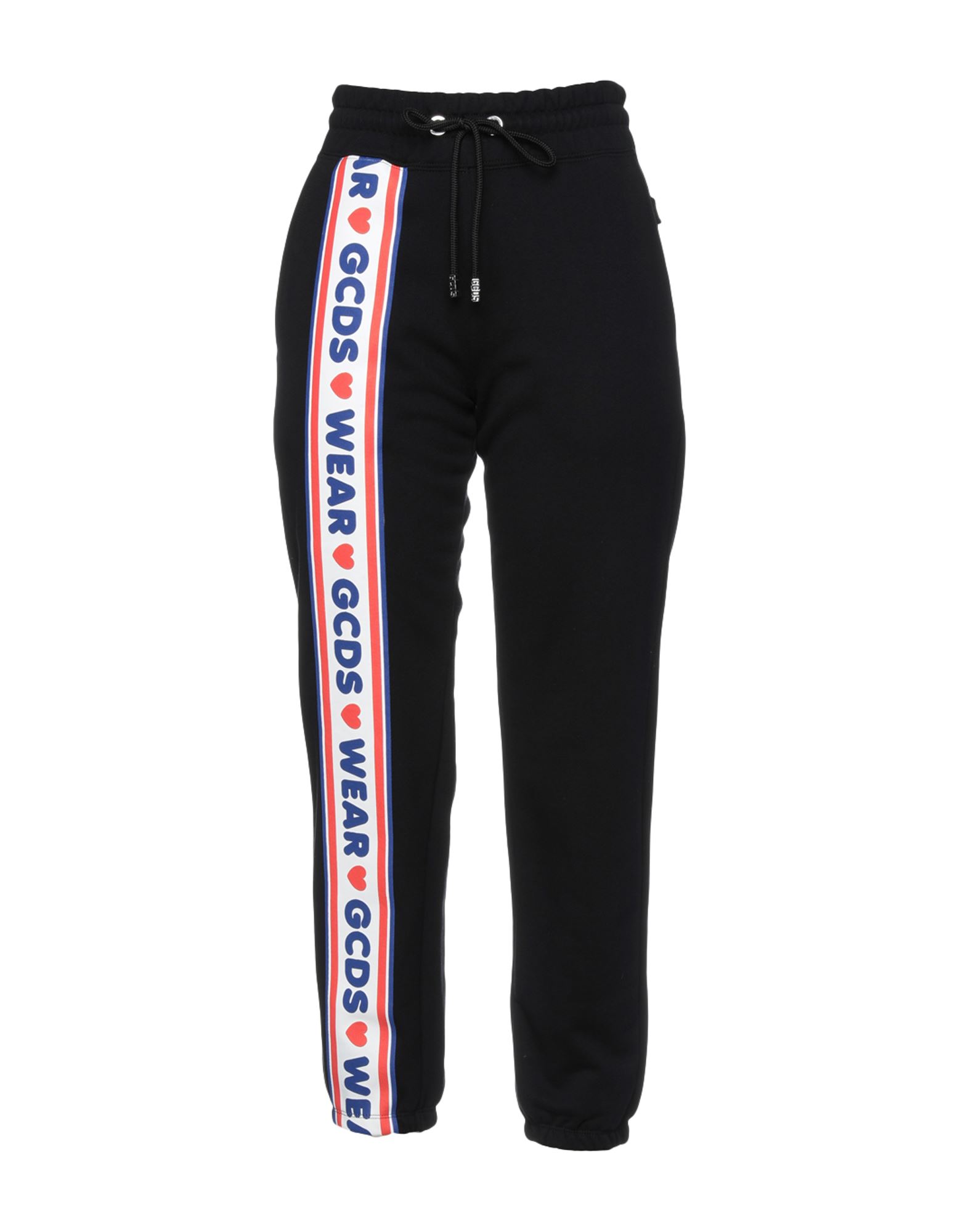 트랙 팬츠, 플리스, 프린트 디테일 솔리드 컬러, 브랜드 로고, 하이 웨이스트, 컴포트 핏, 드로스트링 여밈, 엘라스틱 헴라인, 멀티 포켓. 이미지